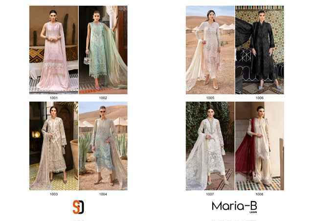 Shraddha Designer Maria-B Lawn Cotton Dress Material 8 pcs Catalogue