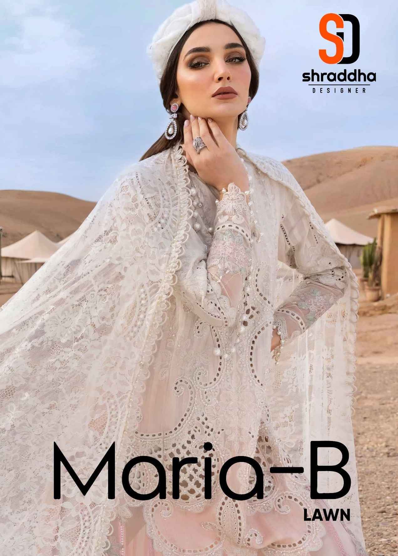 Shraddha Designer Maria-B Lawn Cotton Dress Material 8 pcs Catalogue