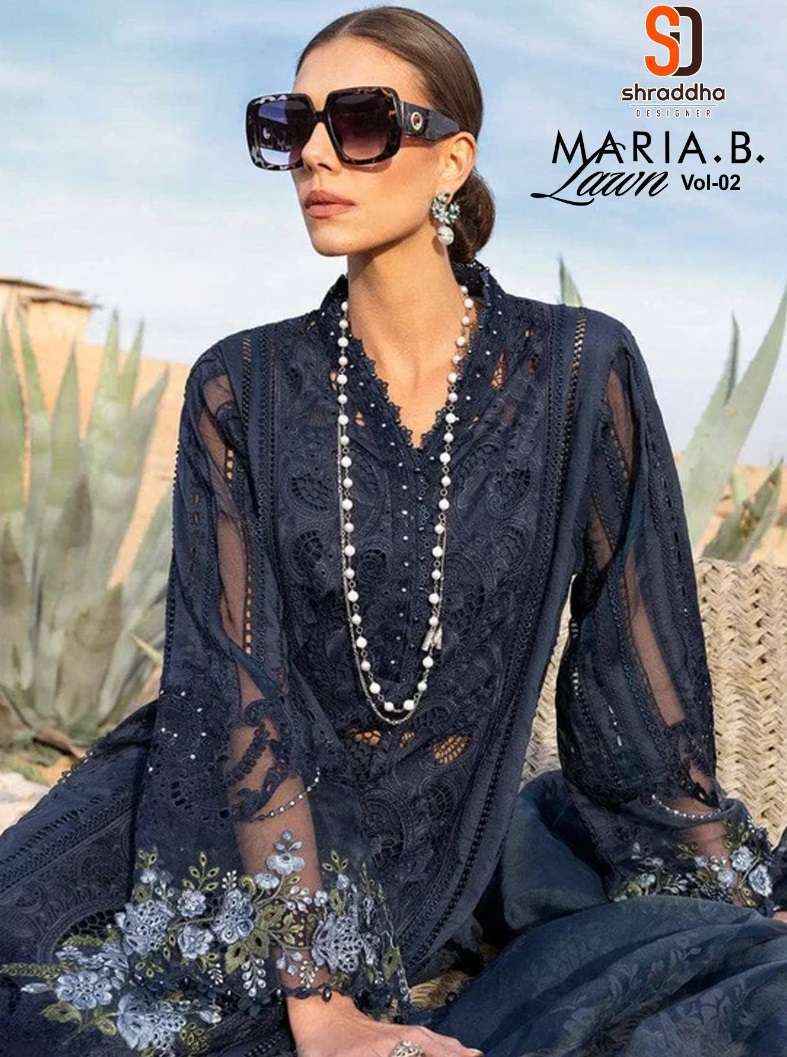 Shraddha Designer Maria B Lawn Vol 2 Cotton Dress Material 6 pcs Catalogue