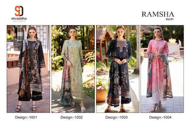 Shraddha Designer Ramsha Vol-1 Cotton Dress Material (4 pcs Catalogue)