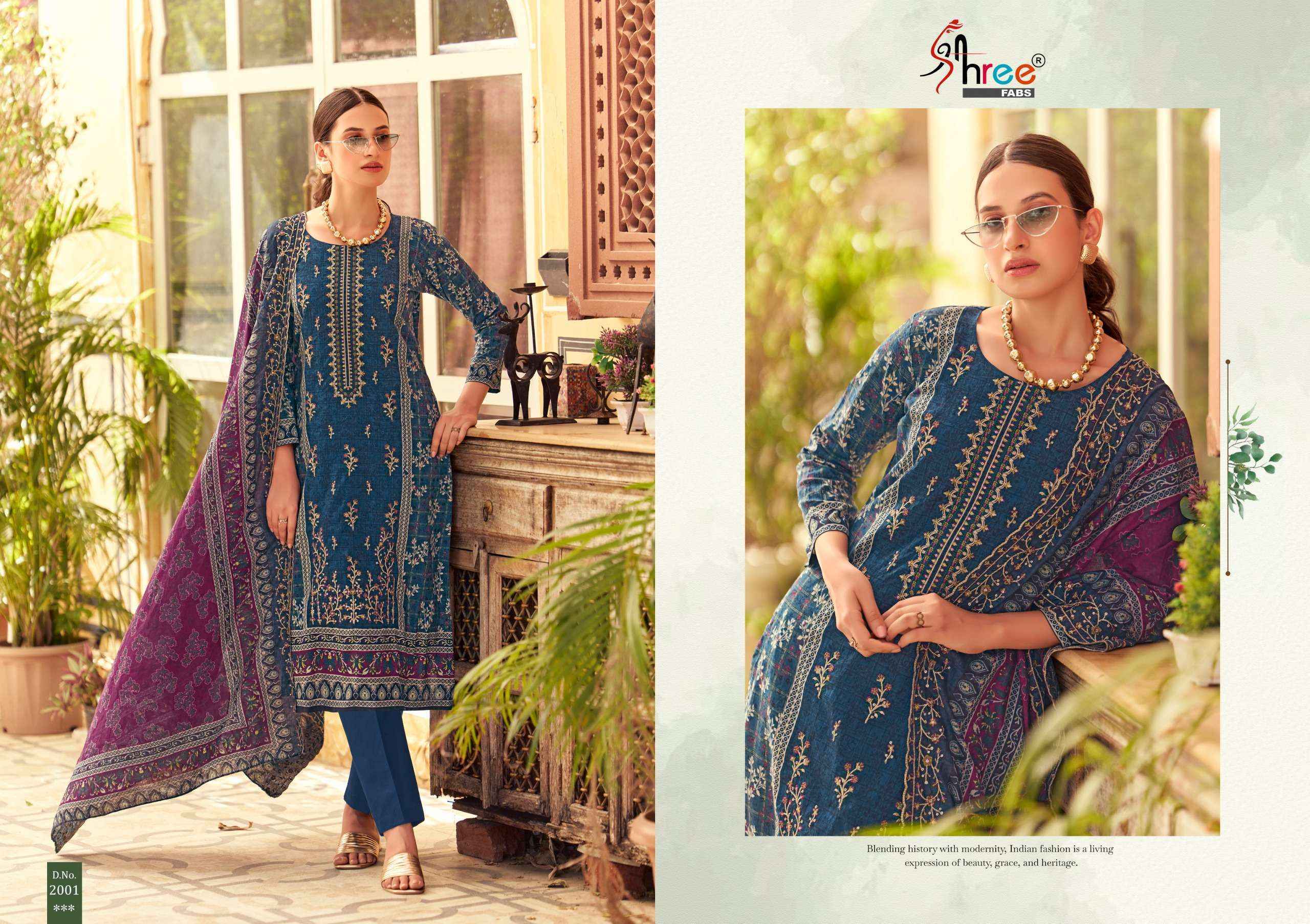 Shree Fabs Bin Saeed Lawn Collection Vol-20 Cotton Dress Material (6 pcs Catalogue)