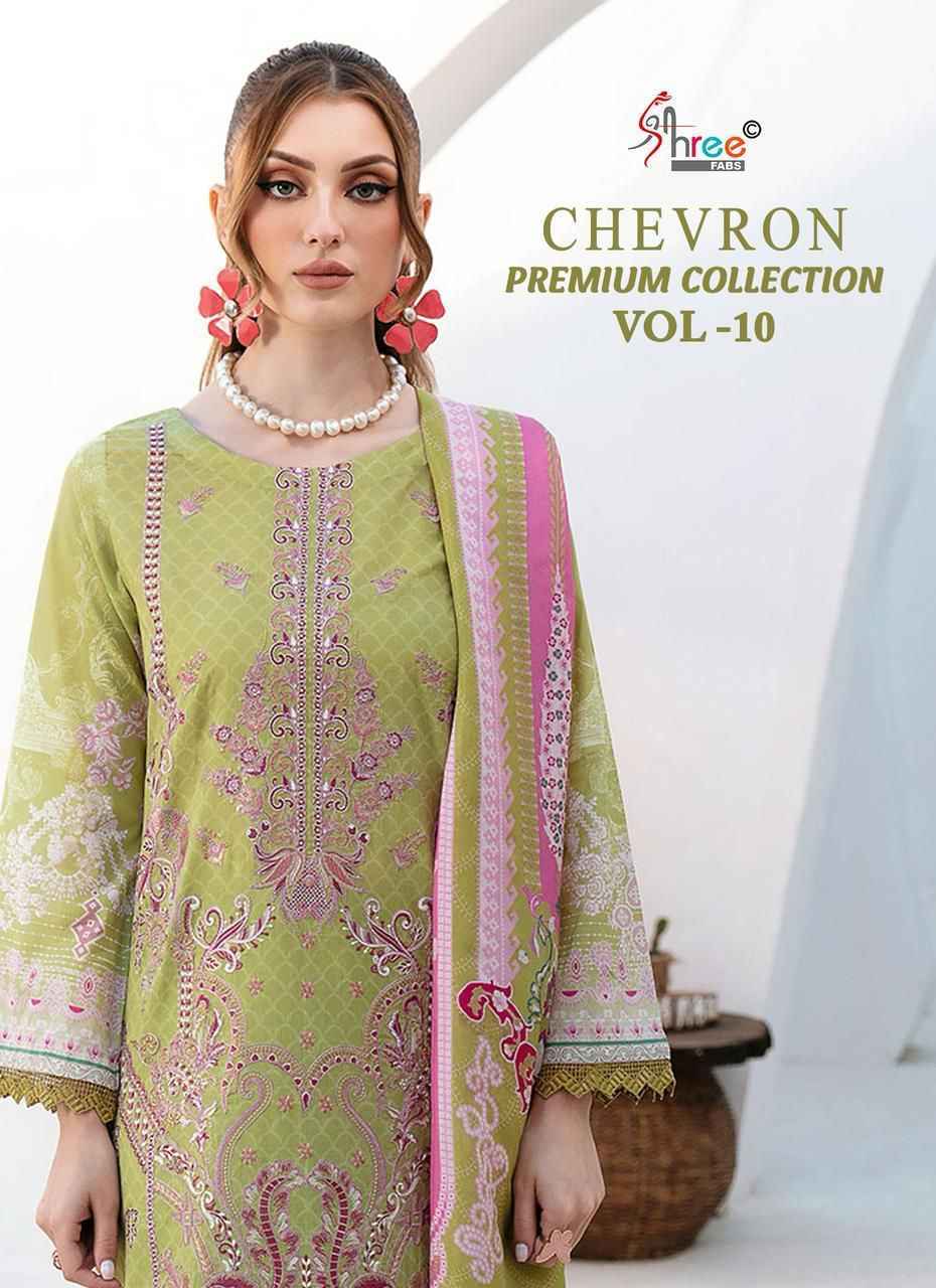 Shree Fabs Chevron Premium Collection Vol 10 Cotton Dress Material 8 pcs Catalogue