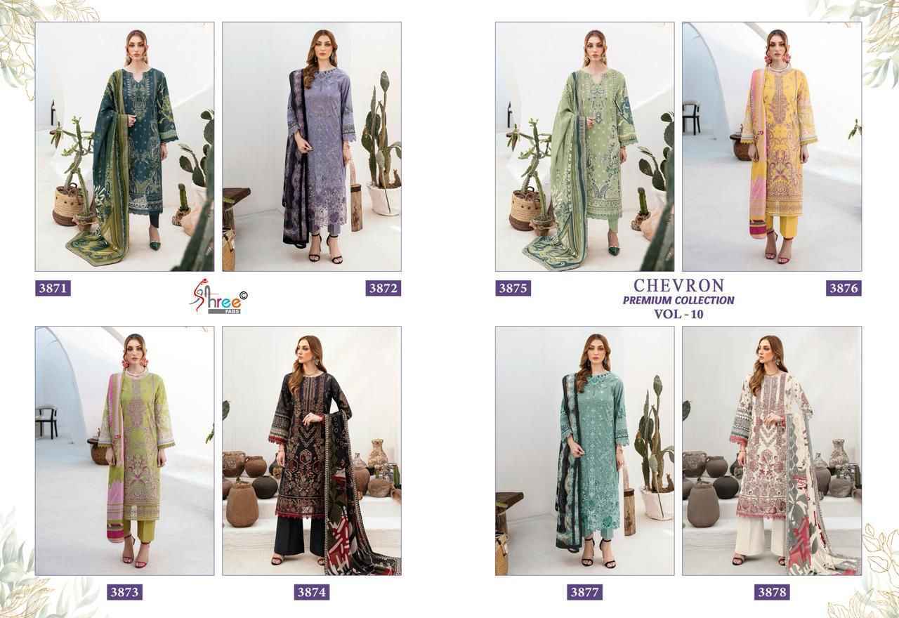 Shree Fabs Chevron Premium Collection Vol 10 Cotton Dress Material 8 pcs Catalogue