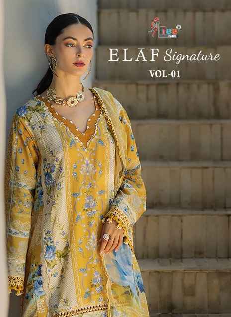 Shree Fabs Elaf Signature Vol 1 Viscouse Dress Material 6 pcs Catalogue