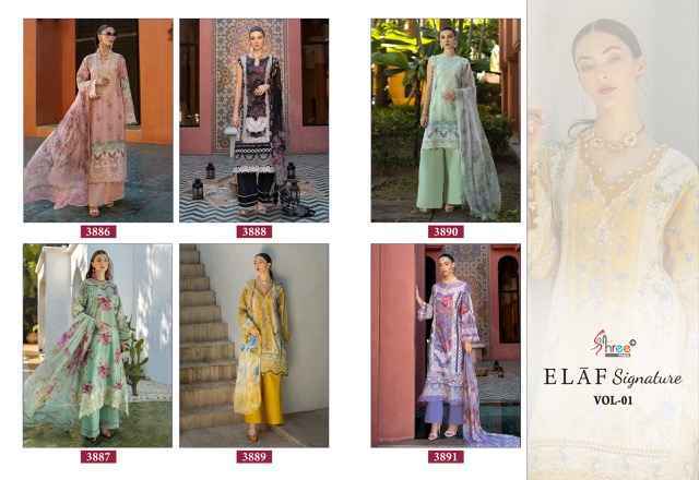 Shree Fabs Elaf Signature Vol 1 Viscouse Dress Material 6 pcs Catalogue