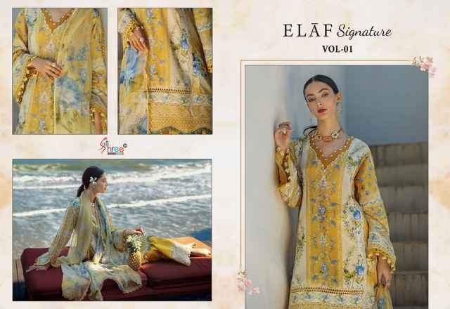 Shree Fabs Elaf Signature Vol 1 Viscouse Dress Material 6 pcs Catalogue