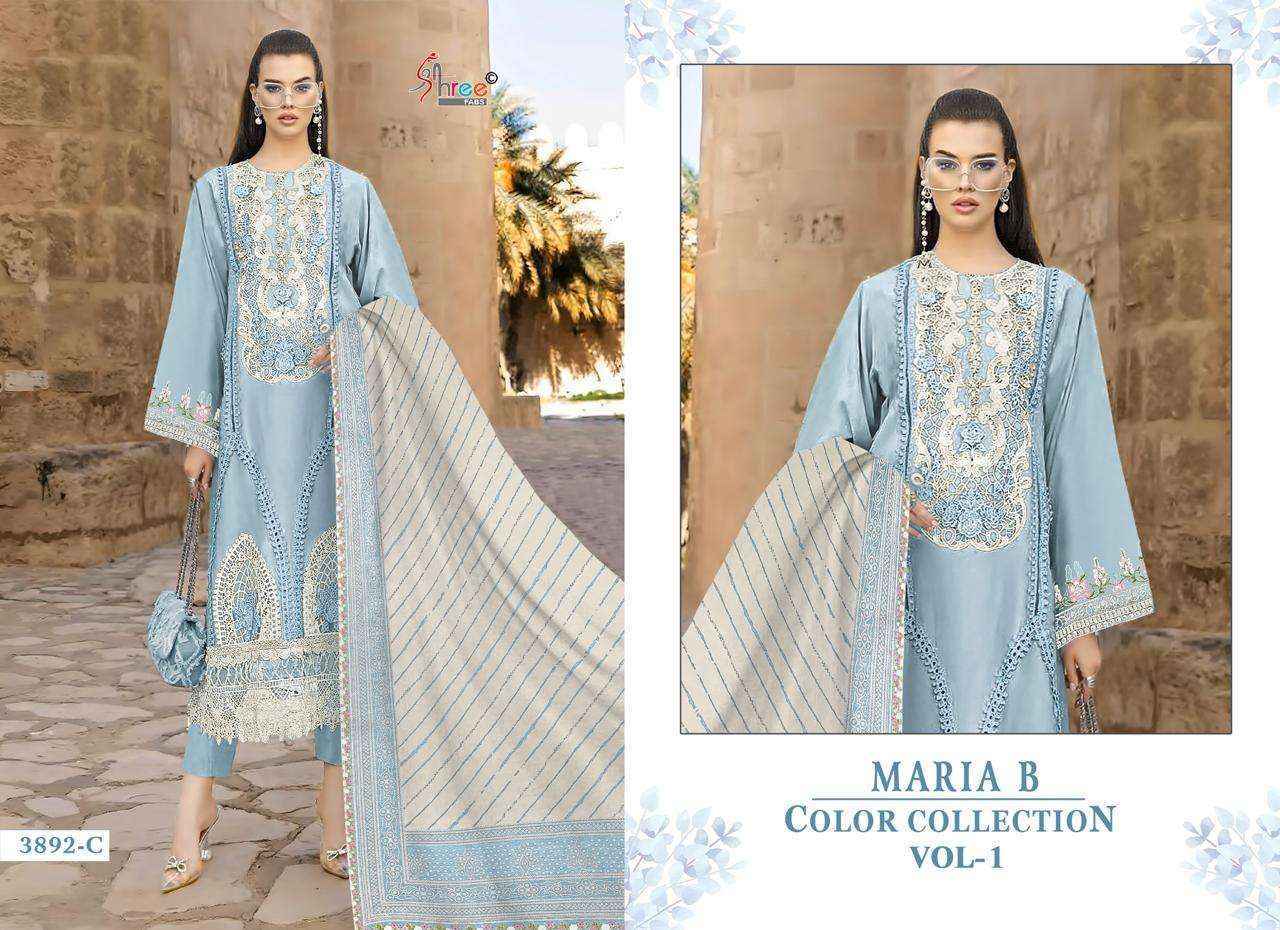 Shree Fabs Maria B Colour Collection Vol-1 Cotton Dress Material (4 pcs Catalogue)