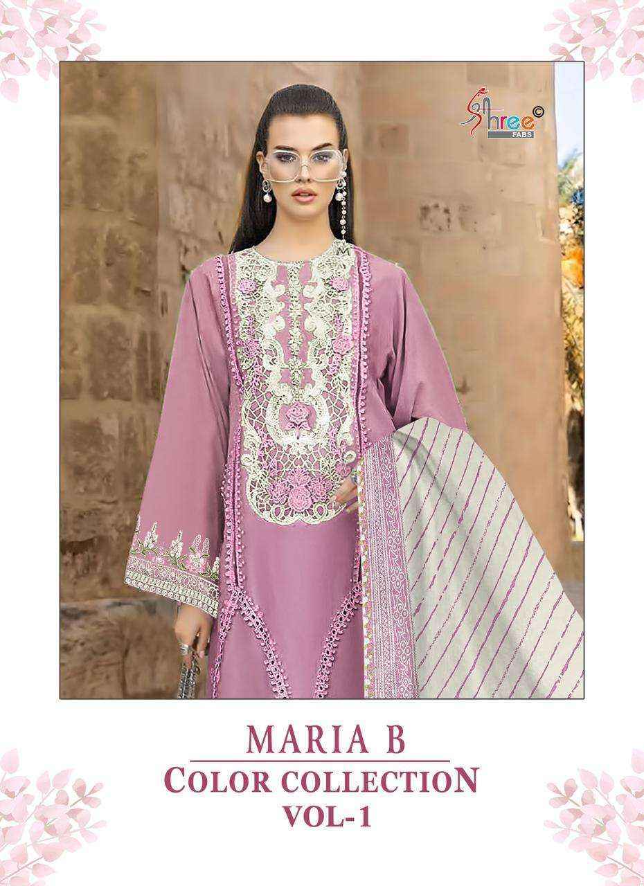 Shree Fabs Maria B Colour Collection Vol-1 Cotton Dress Material (4 pcs Catalogue)