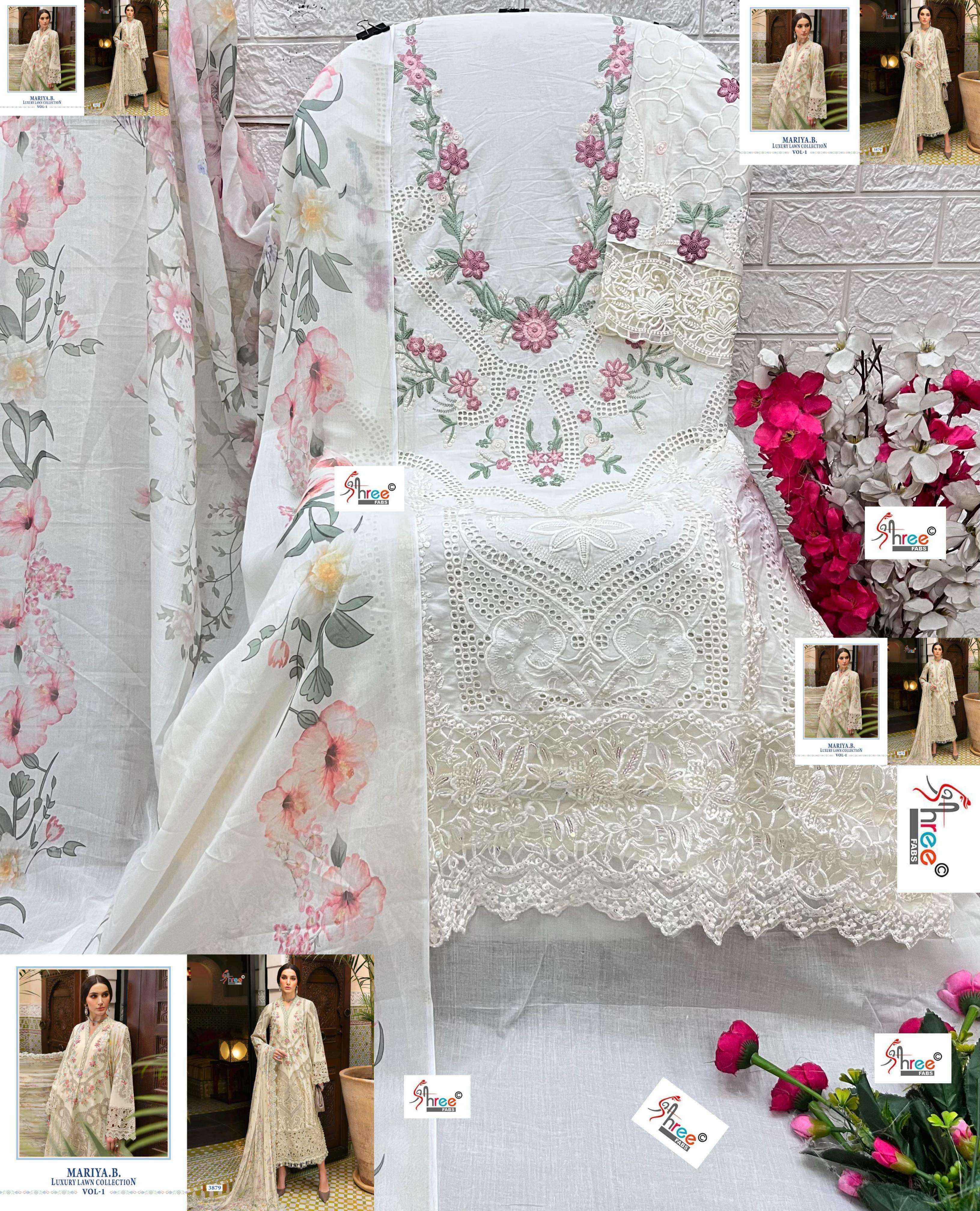 Shree Fabs Mariya B Luxury Lawn Collection Vol-1 Cotton Dress Material (7 pcs Catalogue)