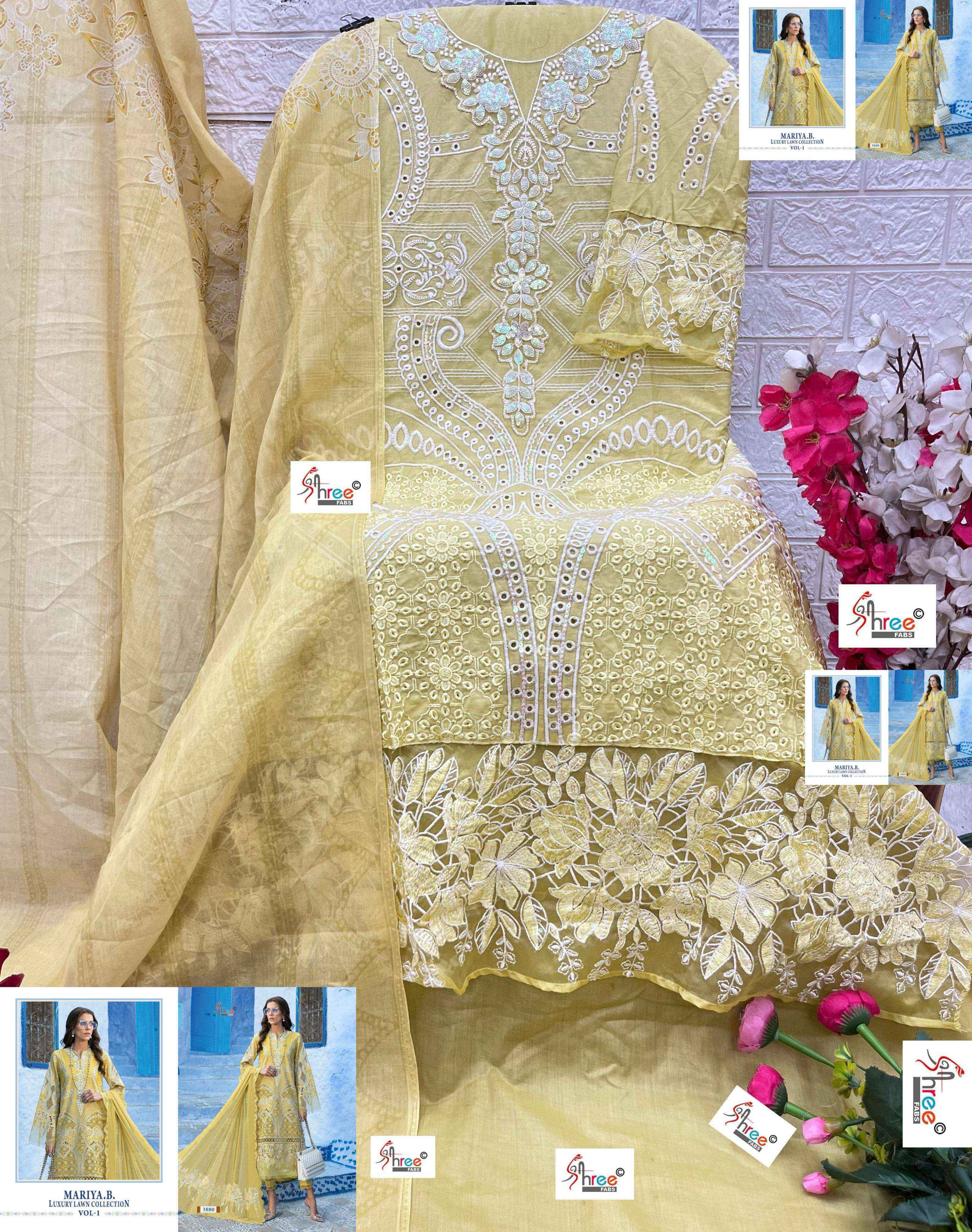 Shree Fabs Mariya B Luxury Lawn Collection Vol-1 Cotton Dress Material (7 pcs Catalogue)