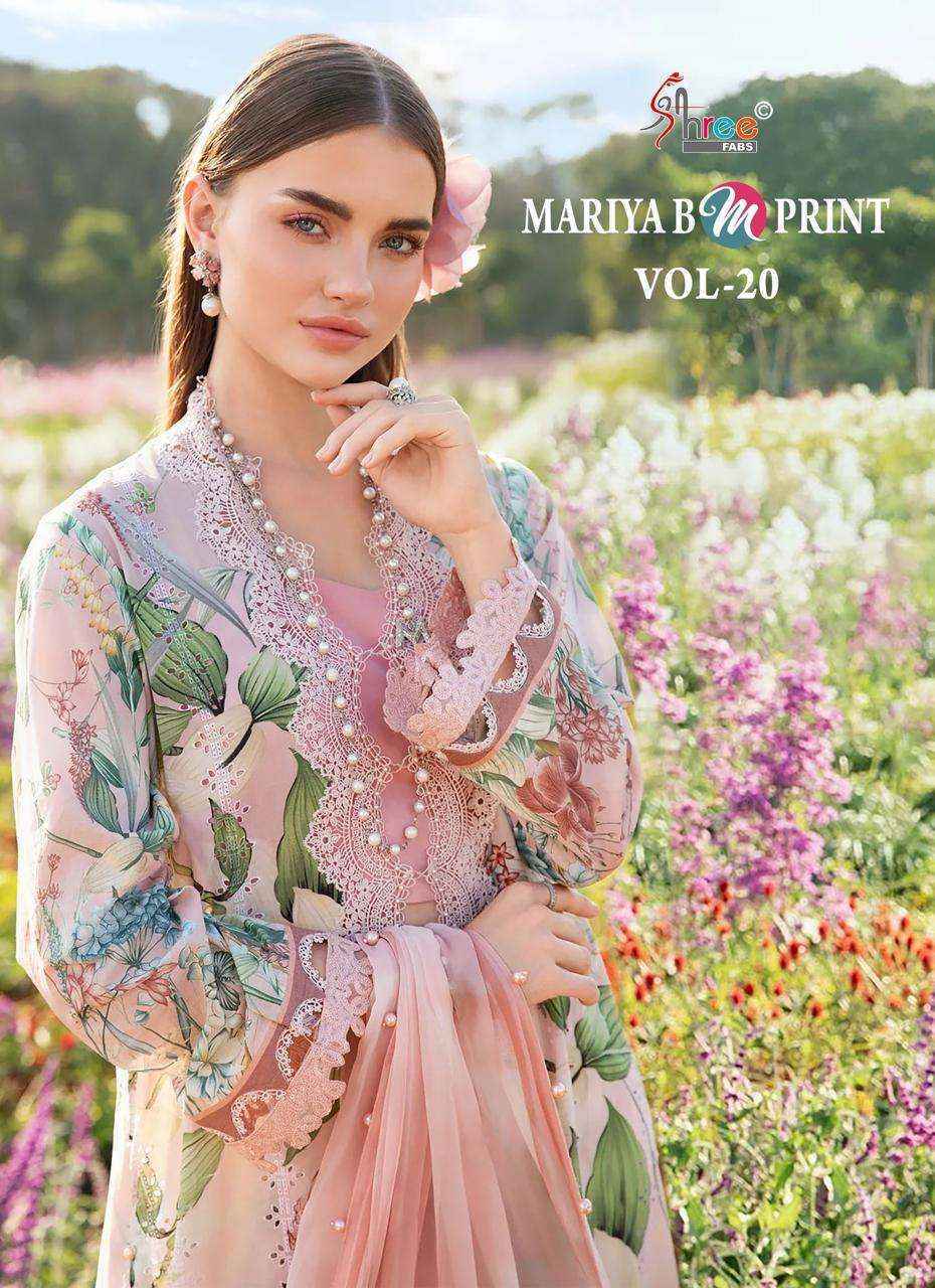 Shree Fabs Mariya B M Print Vol-20 Cotton Dress Material (8 pcs Catalogue)