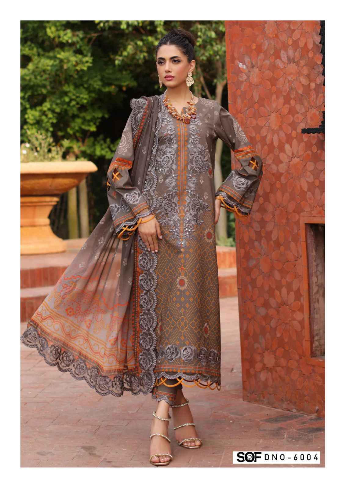 Shree Om Fab Aliya B Vol-6 Lawn Cotton Dress Material (6 pcs Catalogue)