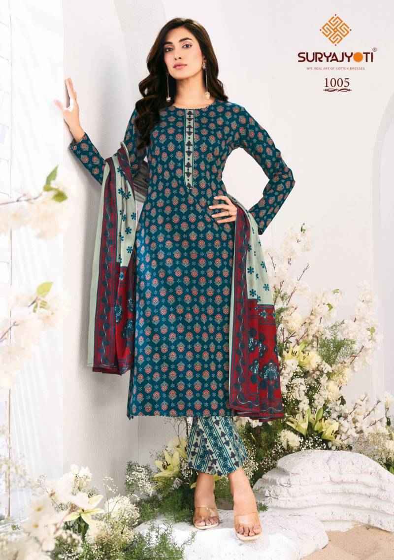 Suryajyoti Ajrak Vol 1 Readymade Cotton Dress 10 pcs Catalogue