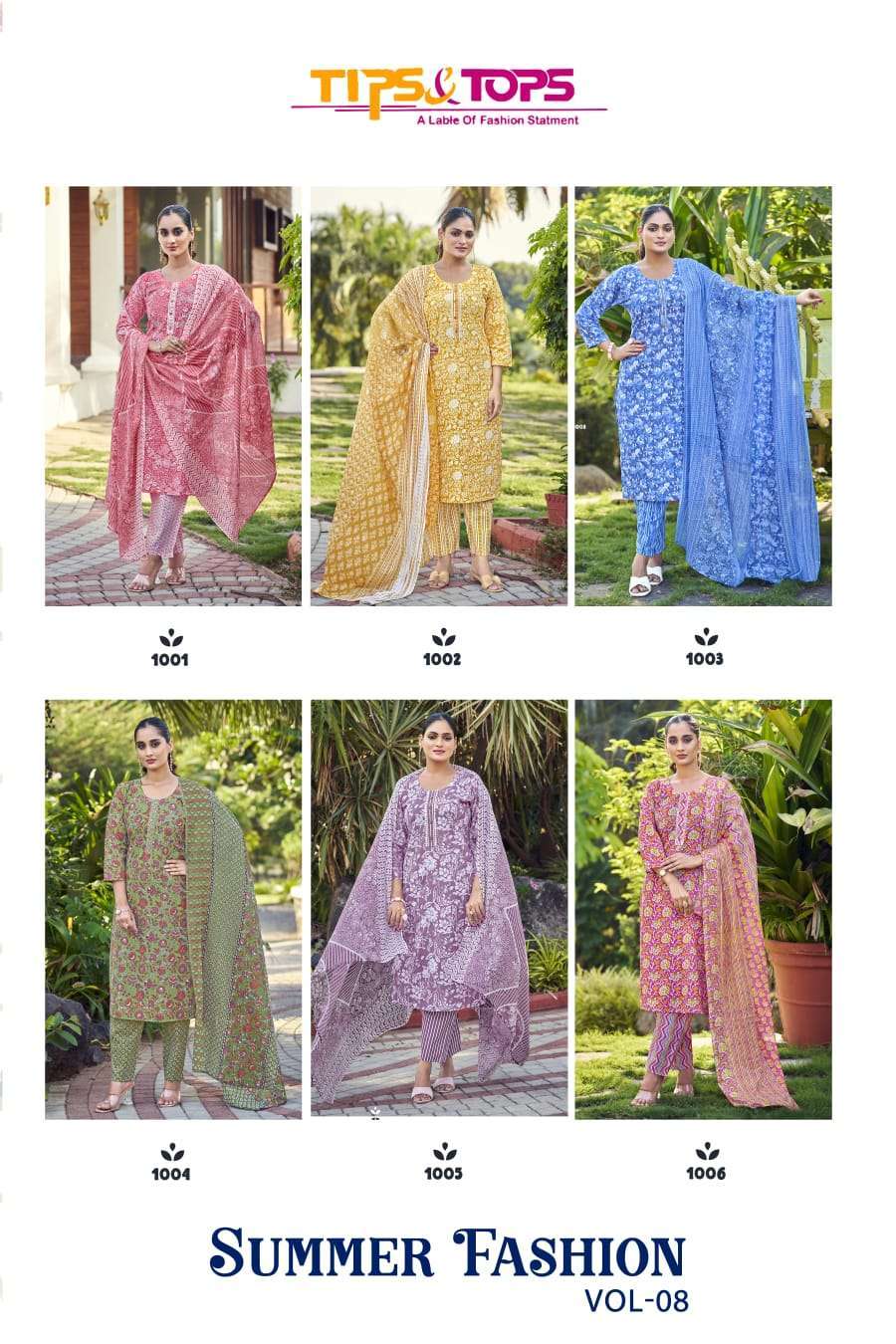 Tips & Tops Summer Fashion Vol-8 Cotton Readymade Suit (6 pcs Catalogue)