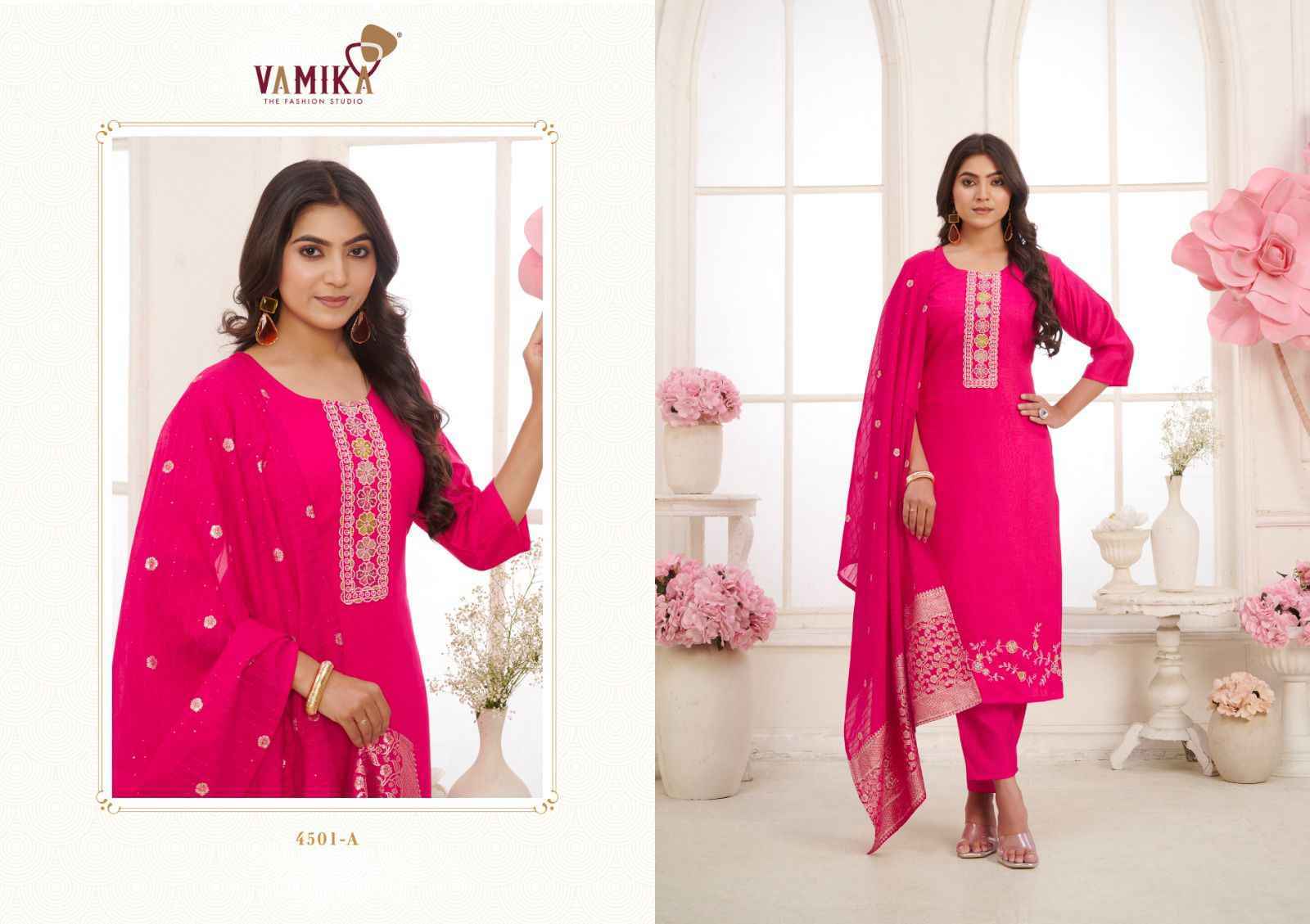 Vamika Jannat Vol 2 Viscos Vertican Silk Kurti Combo 4 pcs Catalogue