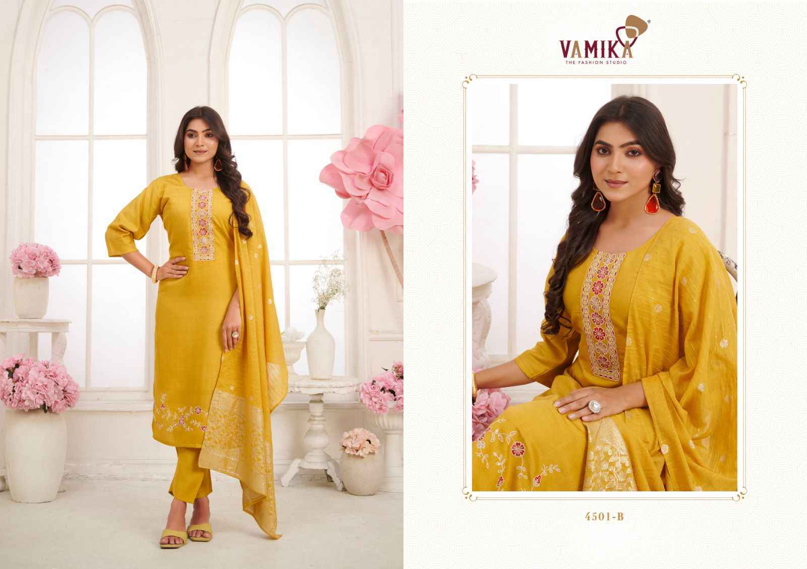 Vamika Jannat Vol 2 Viscos Vertican Silk Kurti Combo 4 pcs Catalogue