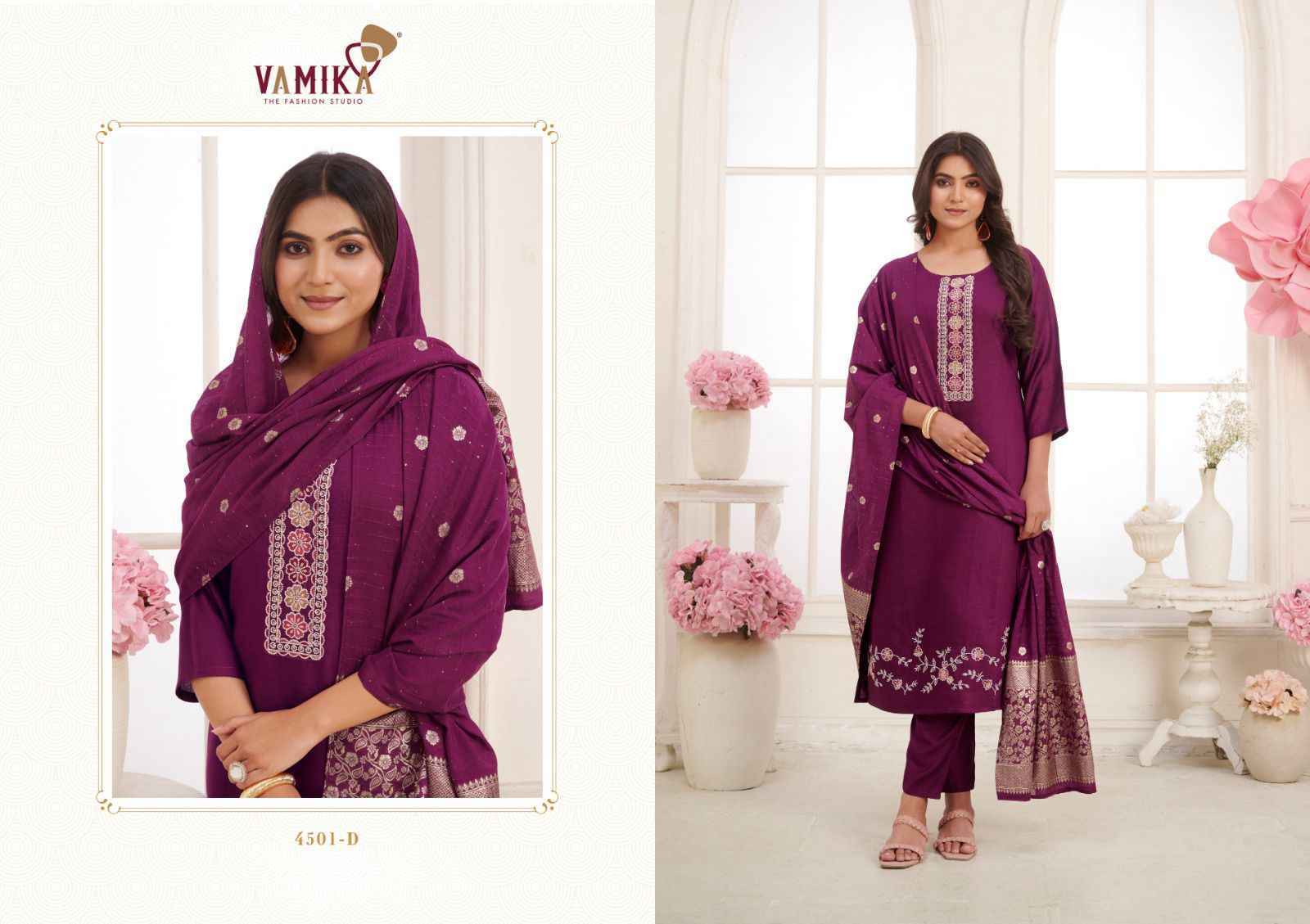 Vamika Jannat Vol 2 Viscos Vertican Silk Kurti Combo 4 pcs Catalogue