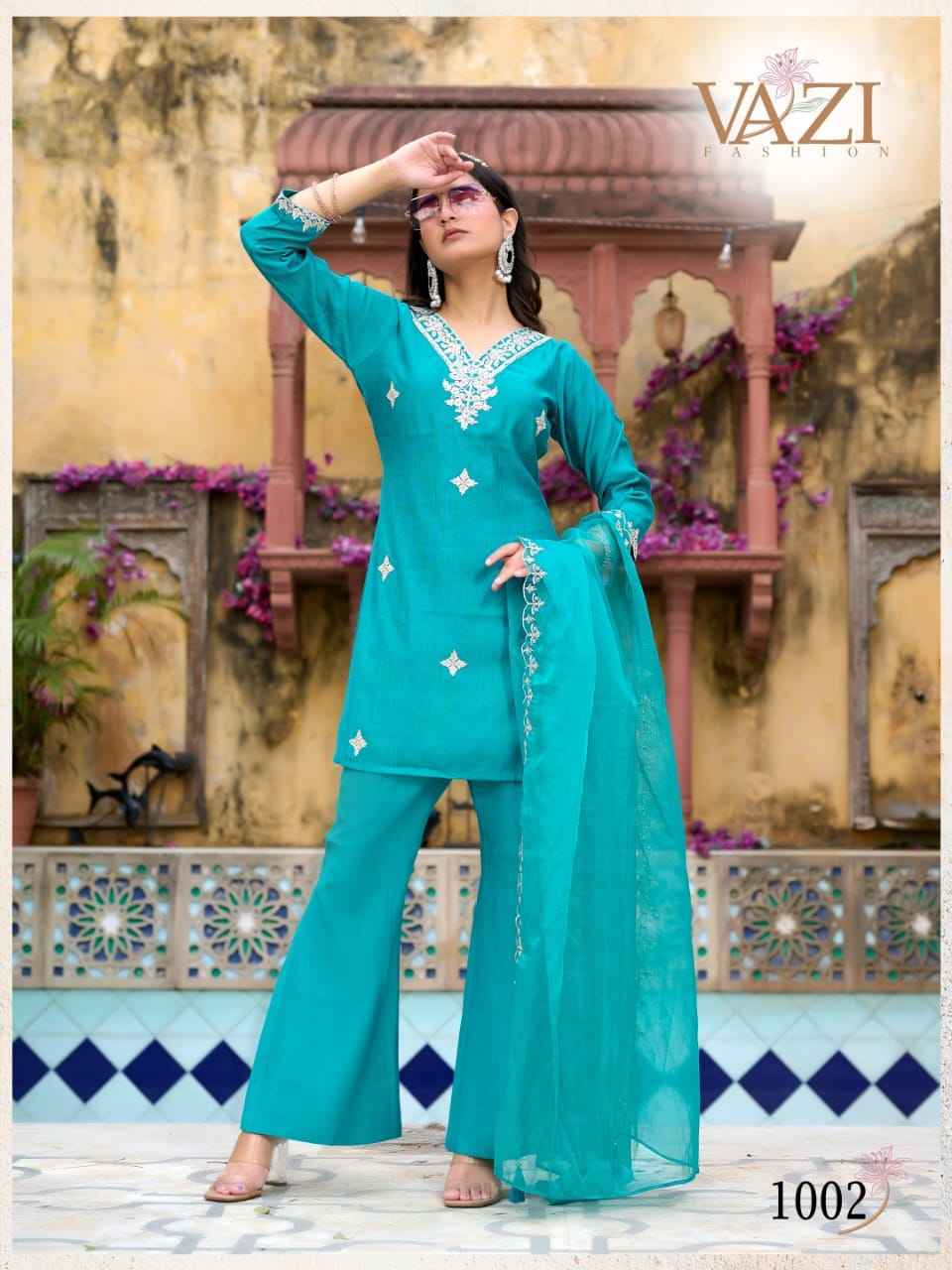 VAZI Bell Bottom Vetican Co Ord Set 4 pcs Catalogue