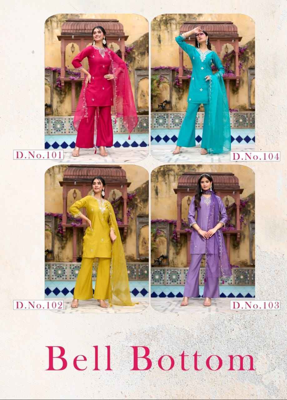 VAZI Bell Bottom Vetican Co Ord Set 4 pcs Catalogue