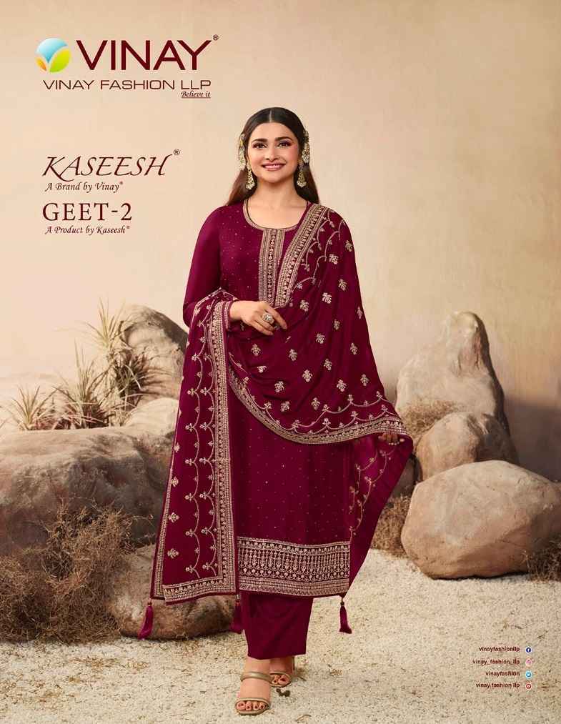Vinay Fashion Kuleesh Geet Vol 2 Silk Dress Material 9 pcs Catalogue