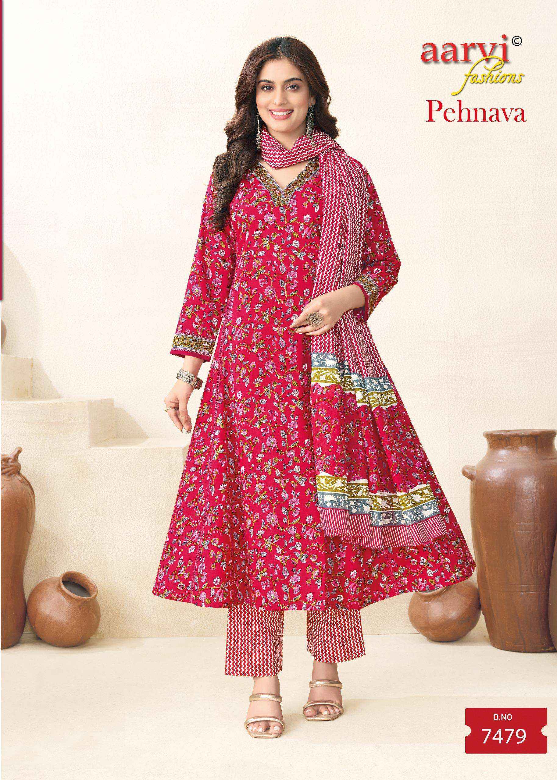 Aarvi Fashion Pehnava Vol-1 Radymade Cotton Dress (8 pcs Catalogue)
