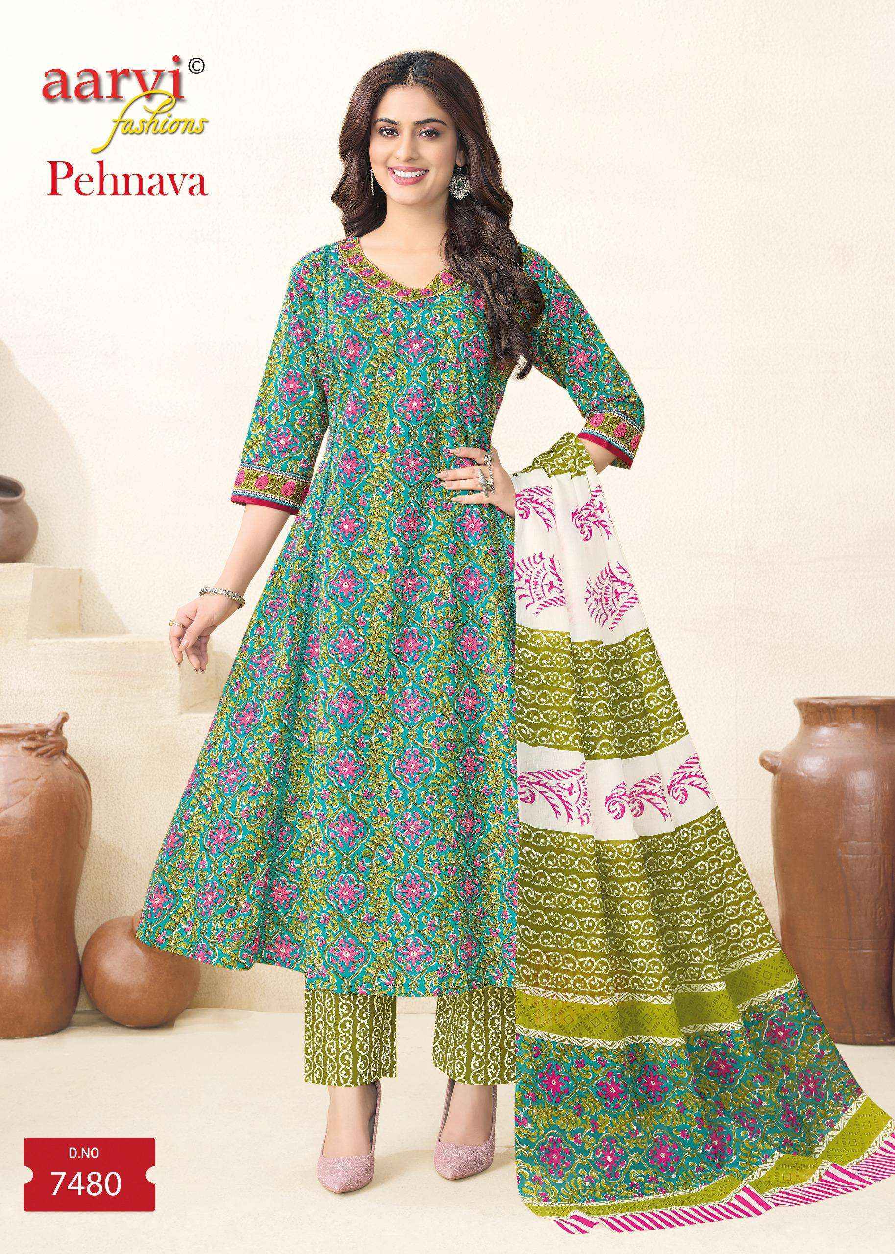 Aarvi Fashion Pehnava Vol-1 Radymade Cotton Dress (8 pcs Catalogue)