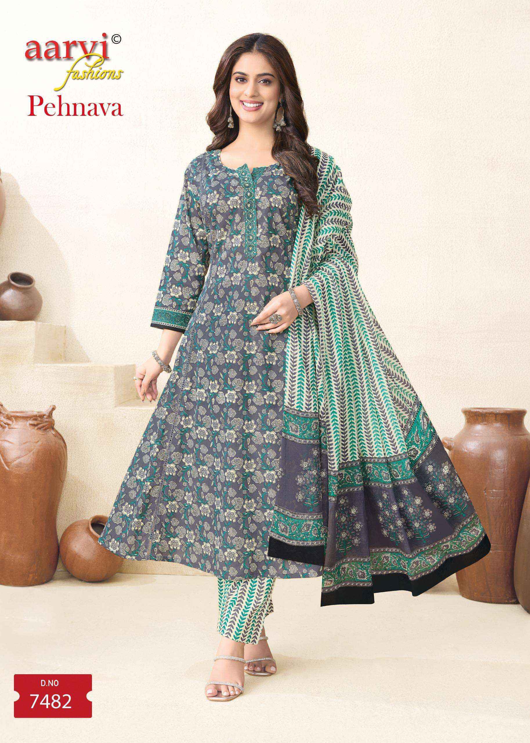 Aarvi Fashion Pehnava Vol-1 Radymade Cotton Dress (8 pcs Catalogue)