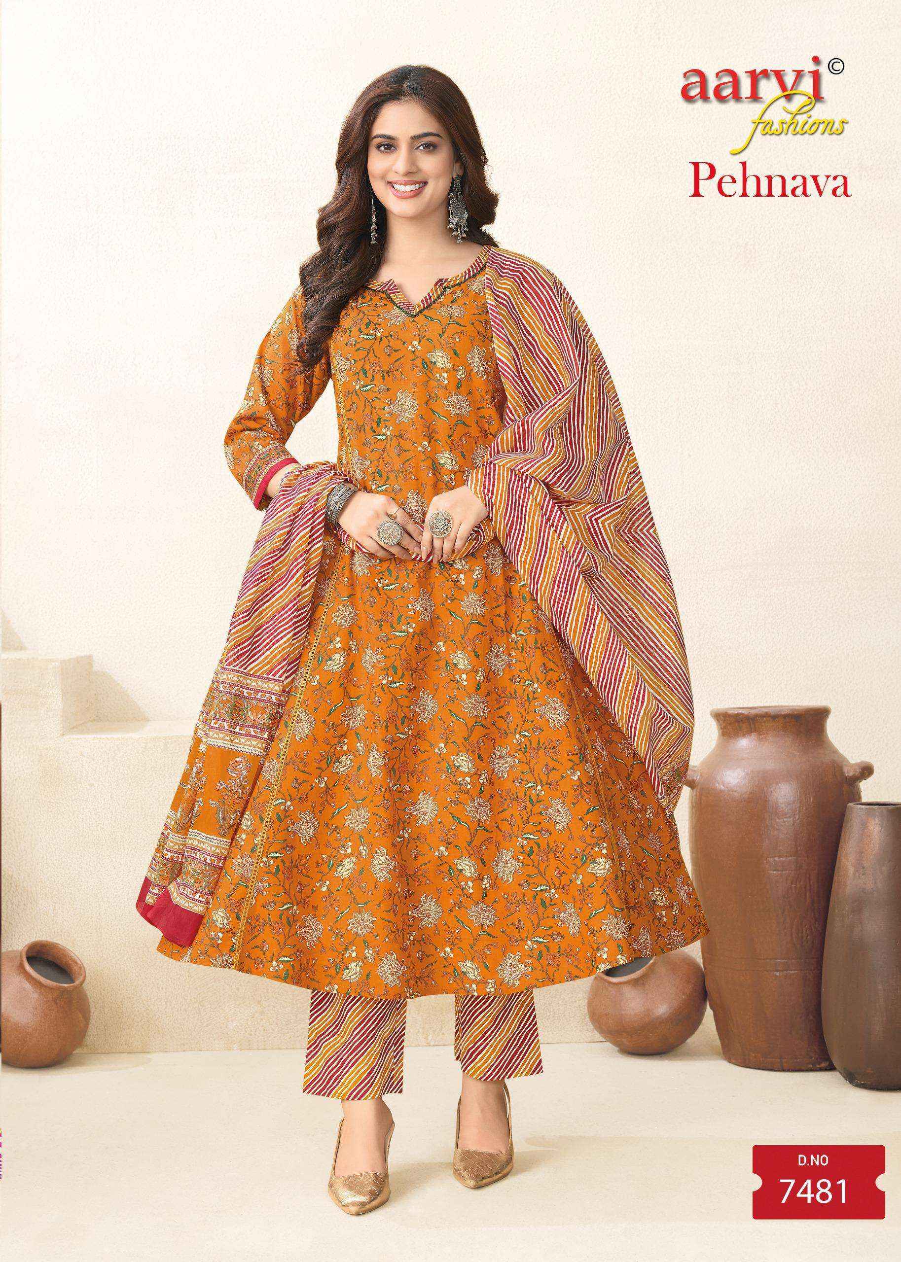 Aarvi Fashion Pehnava Vol-1 Radymade Cotton Dress (8 pcs Catalogue)