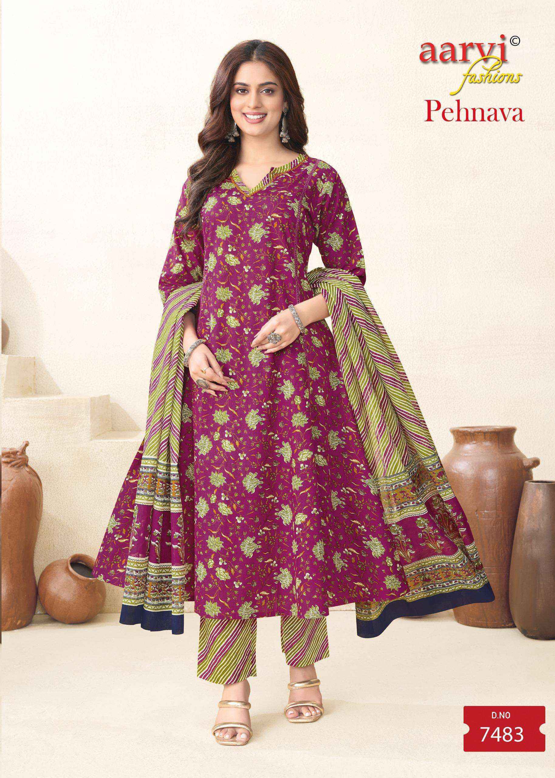 Aarvi Fashion Pehnava Vol-1 Radymade Cotton Dress (8 pcs Catalogue)