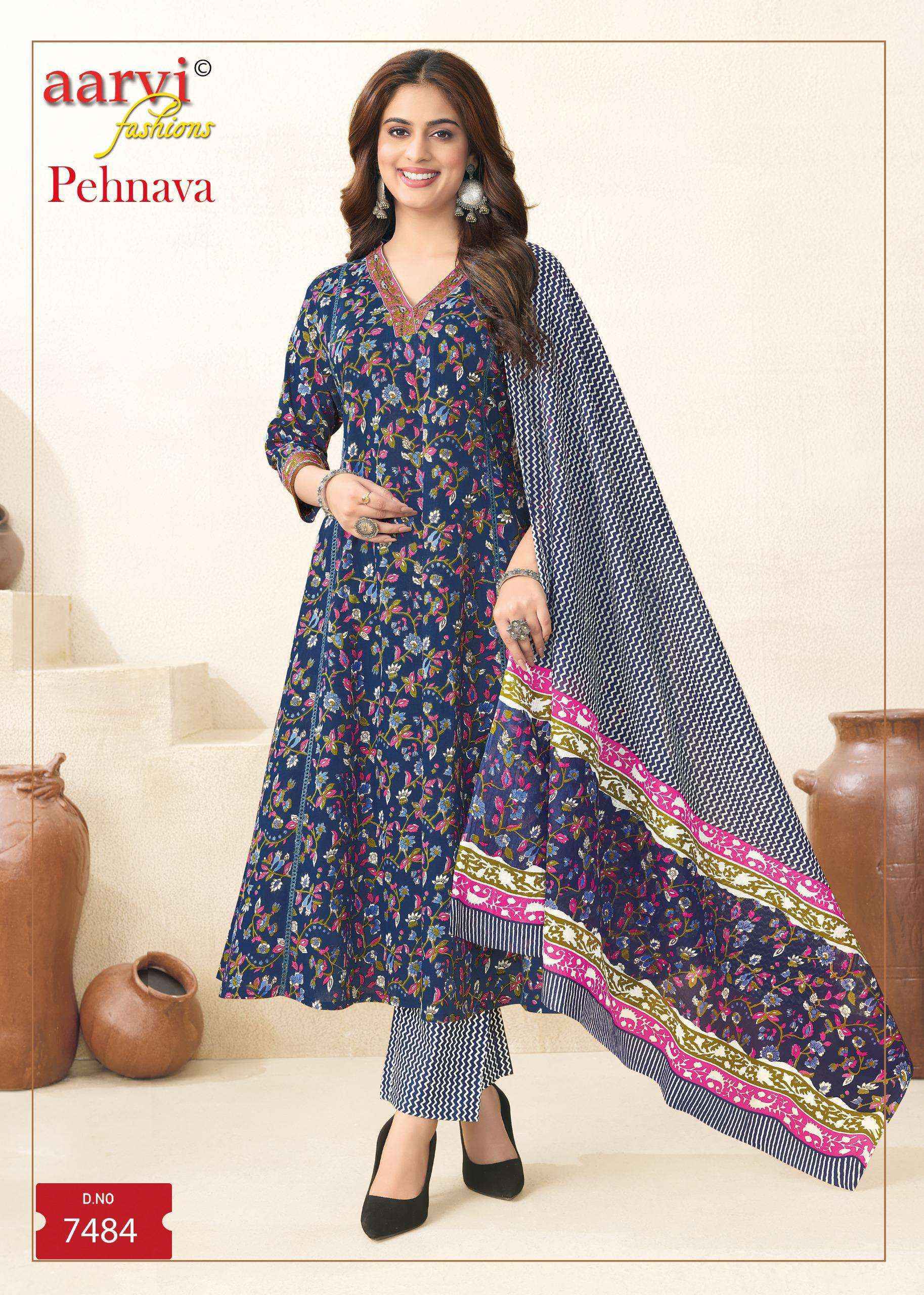 Aarvi Fashion Pehnava Vol-1 Radymade Cotton Dress (8 pcs Catalogue)