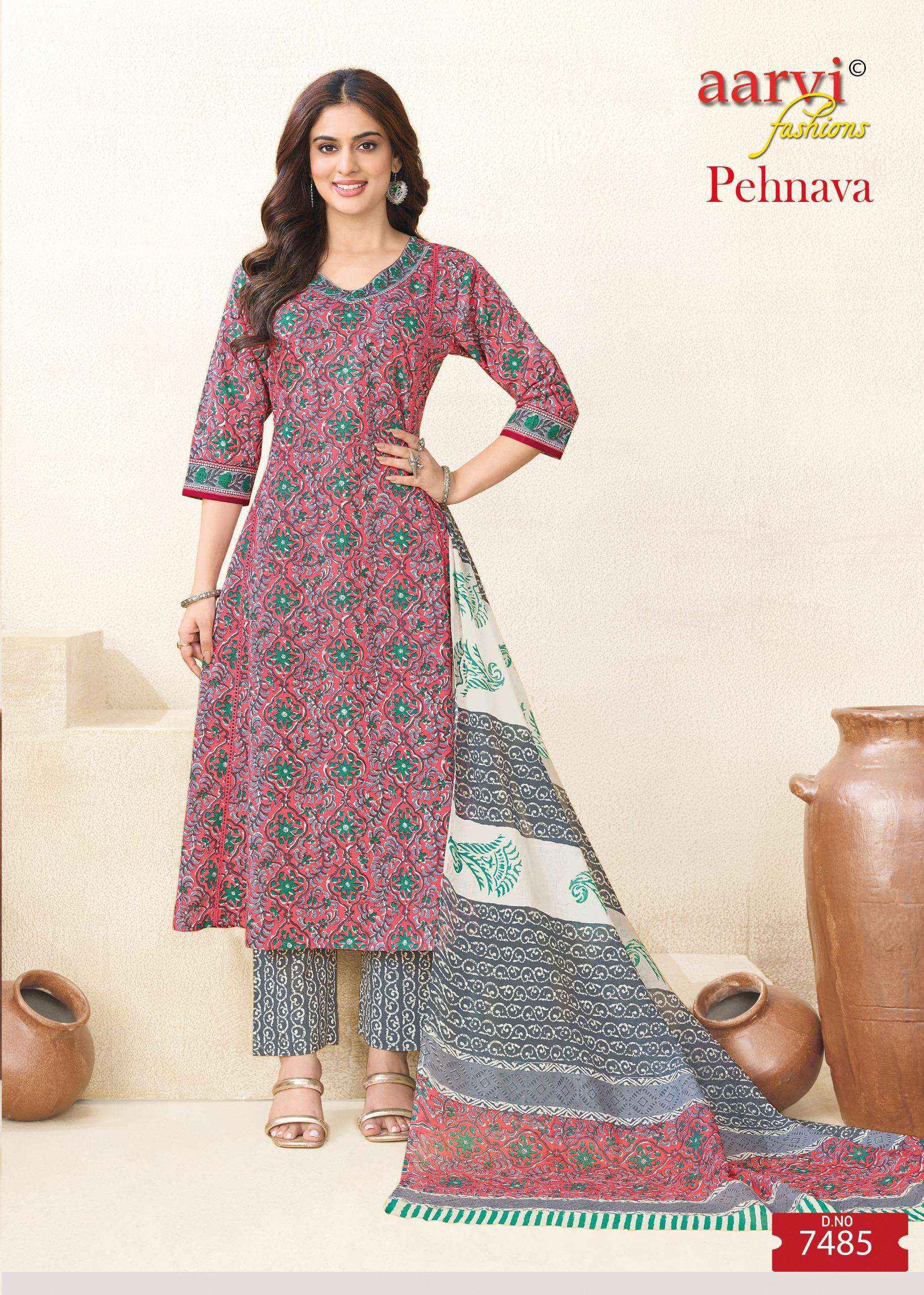 Aarvi Fashion Pehnava Vol-1 Radymade Cotton Dress (8 pcs Catalogue)