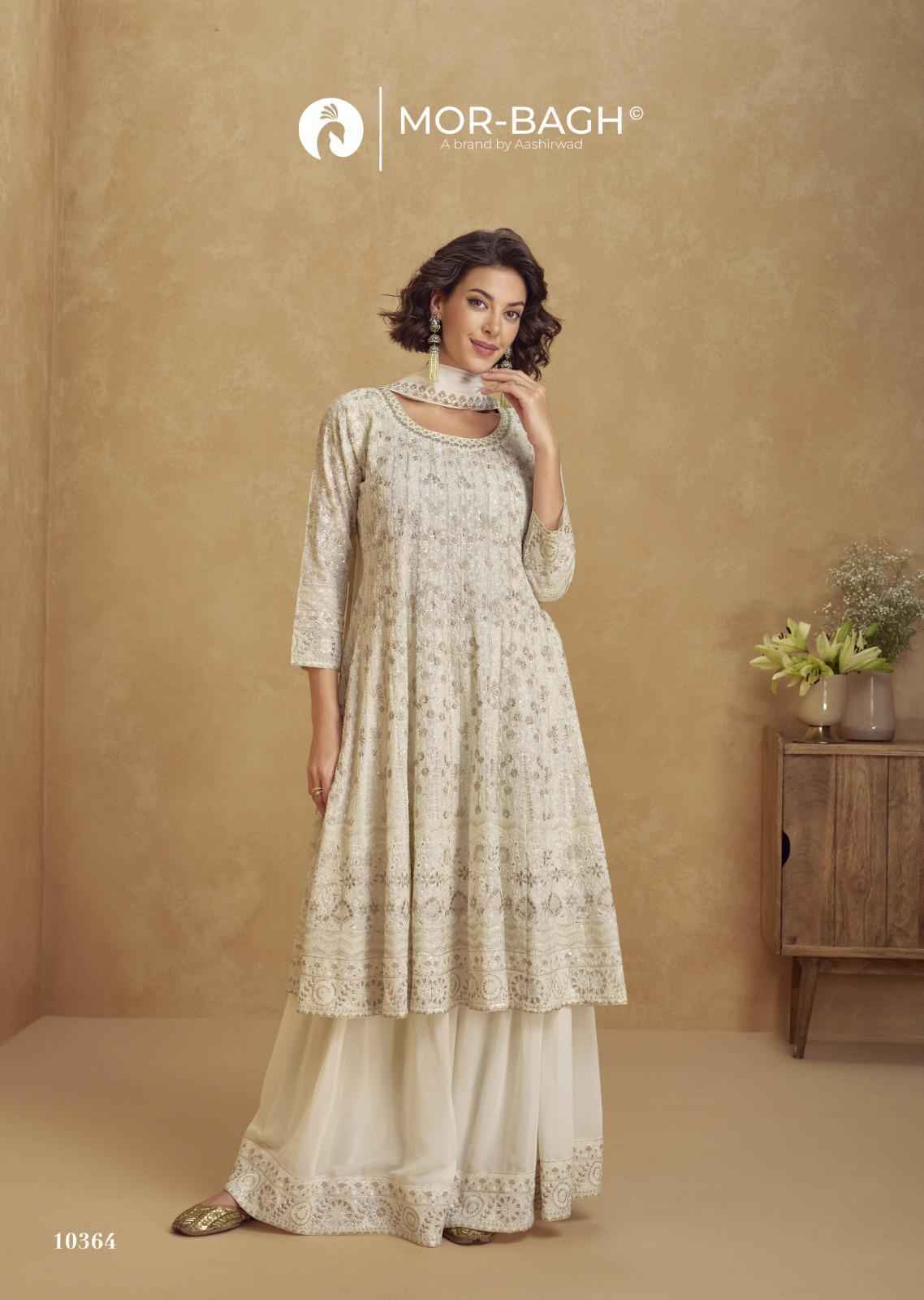 Aashirwad Creation Mor Bagh Jhansi Readymade Georgette Dress (3 pcs Catalogue)