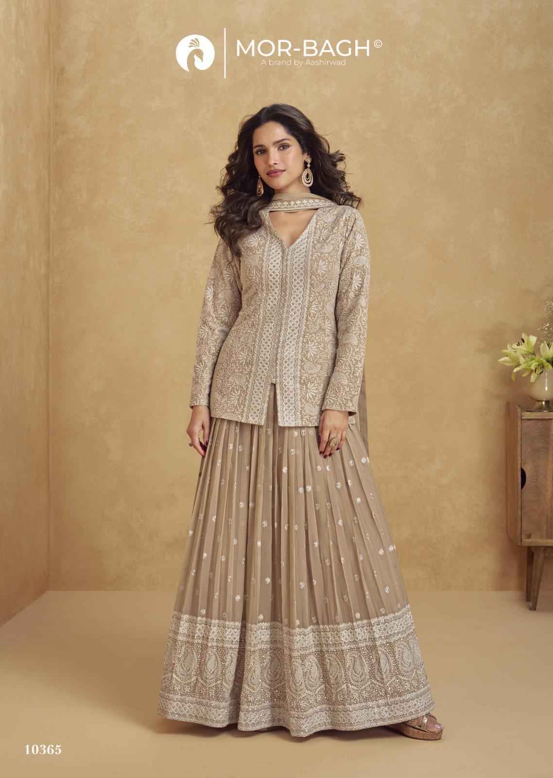 Aashirwad Creation Mor Bagh Jhansi Readymade Georgette Dress (3 pcs Catalogue)