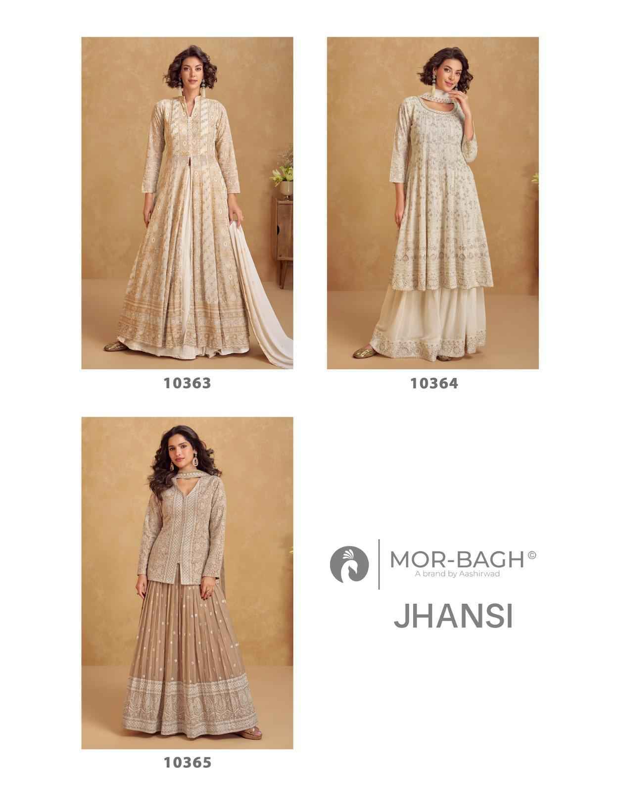Aashirwad Creation Mor Bagh Jhansi Readymade Georgette Dress (3 pcs Catalogue)