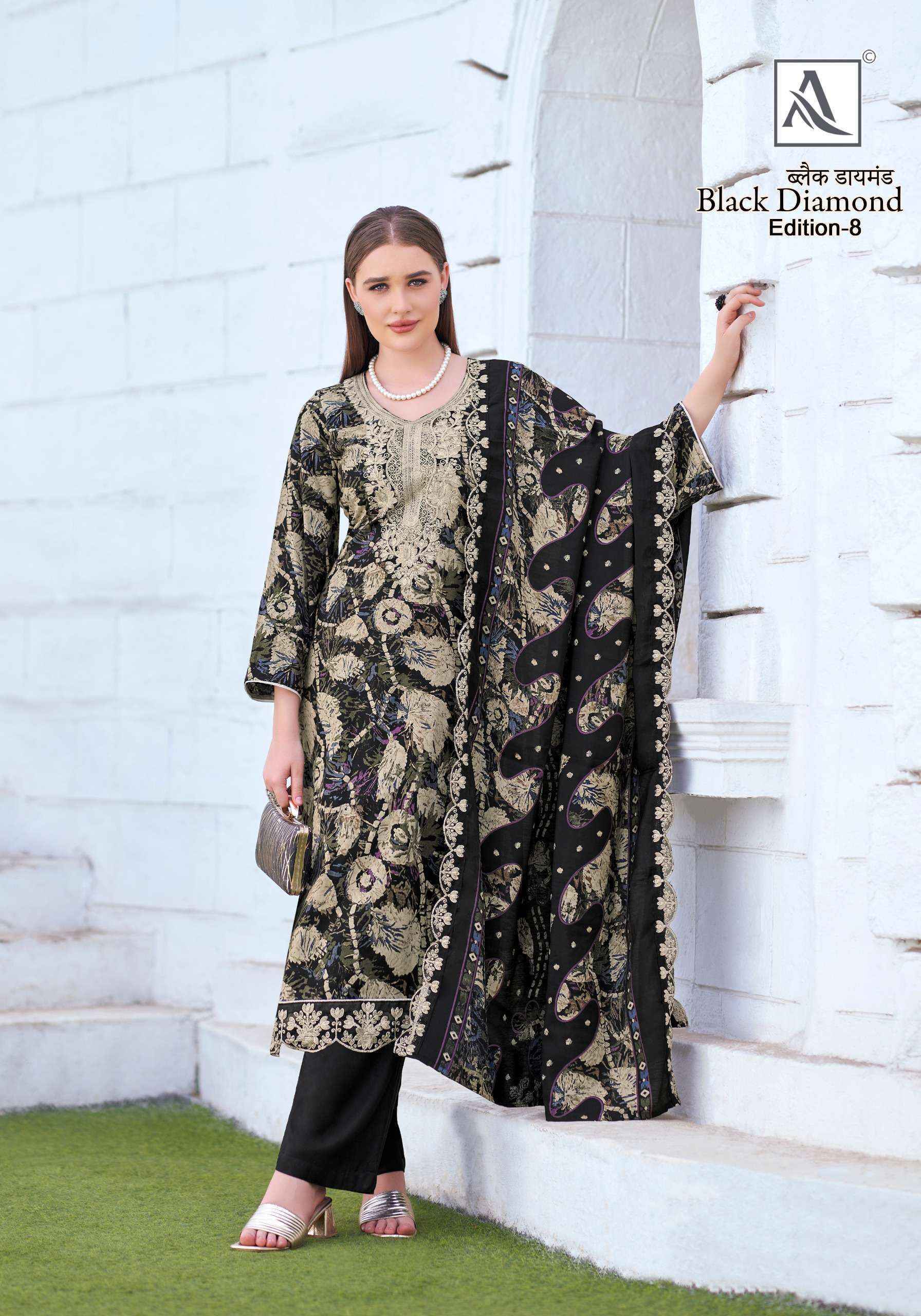 Alok Black Diamond Edition-8 Rayon Dress Material (6 pcs Catalogue)