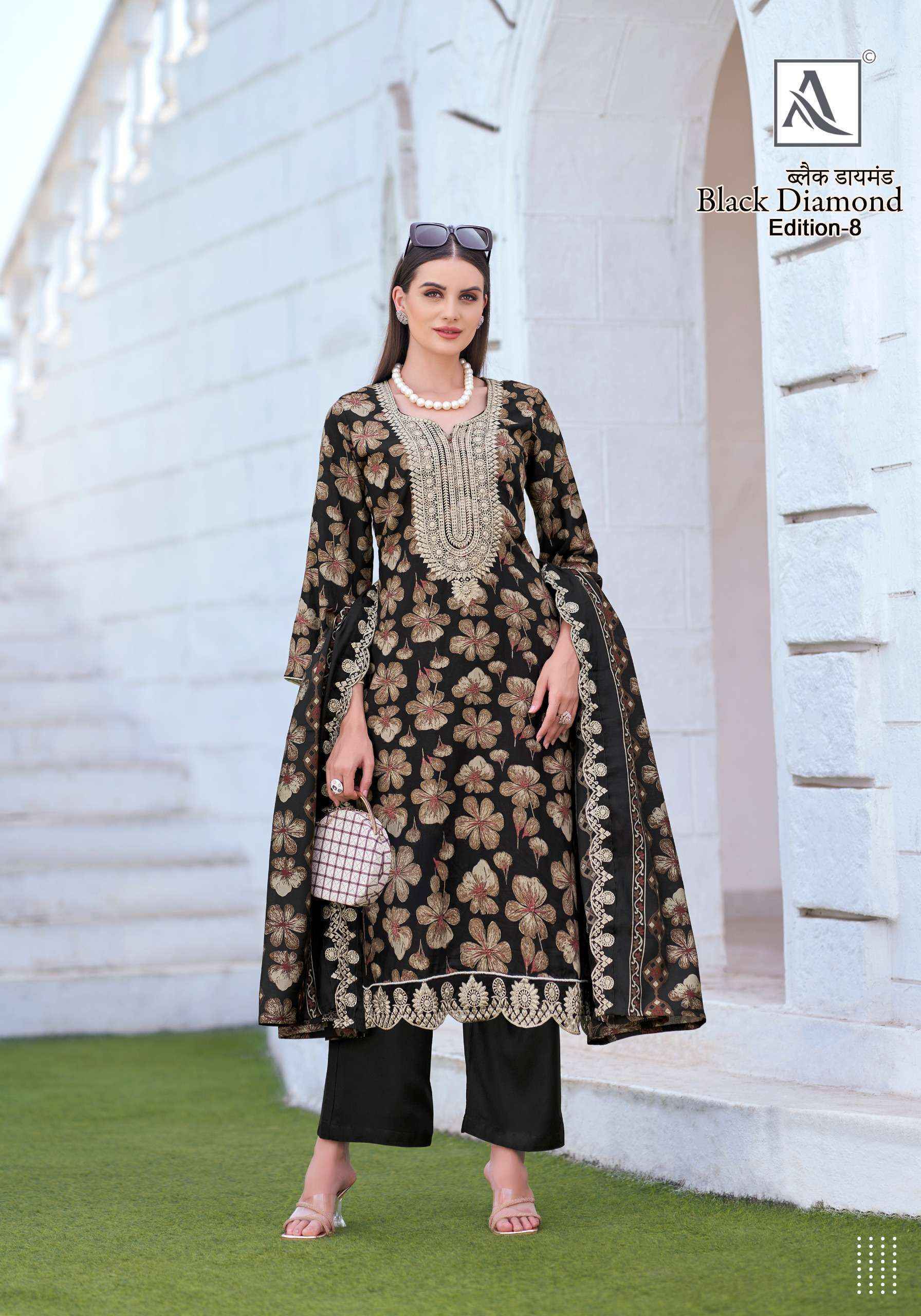 Alok Black Diamond Edition-8 Rayon Dress Material (6 pcs Catalogue)