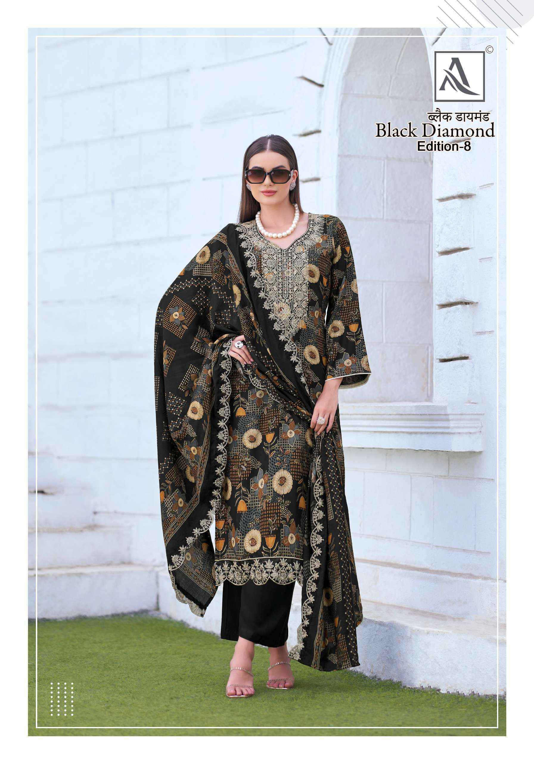 Alok Black Diamond Edition-8 Rayon Dress Material (6 pcs Catalogue)