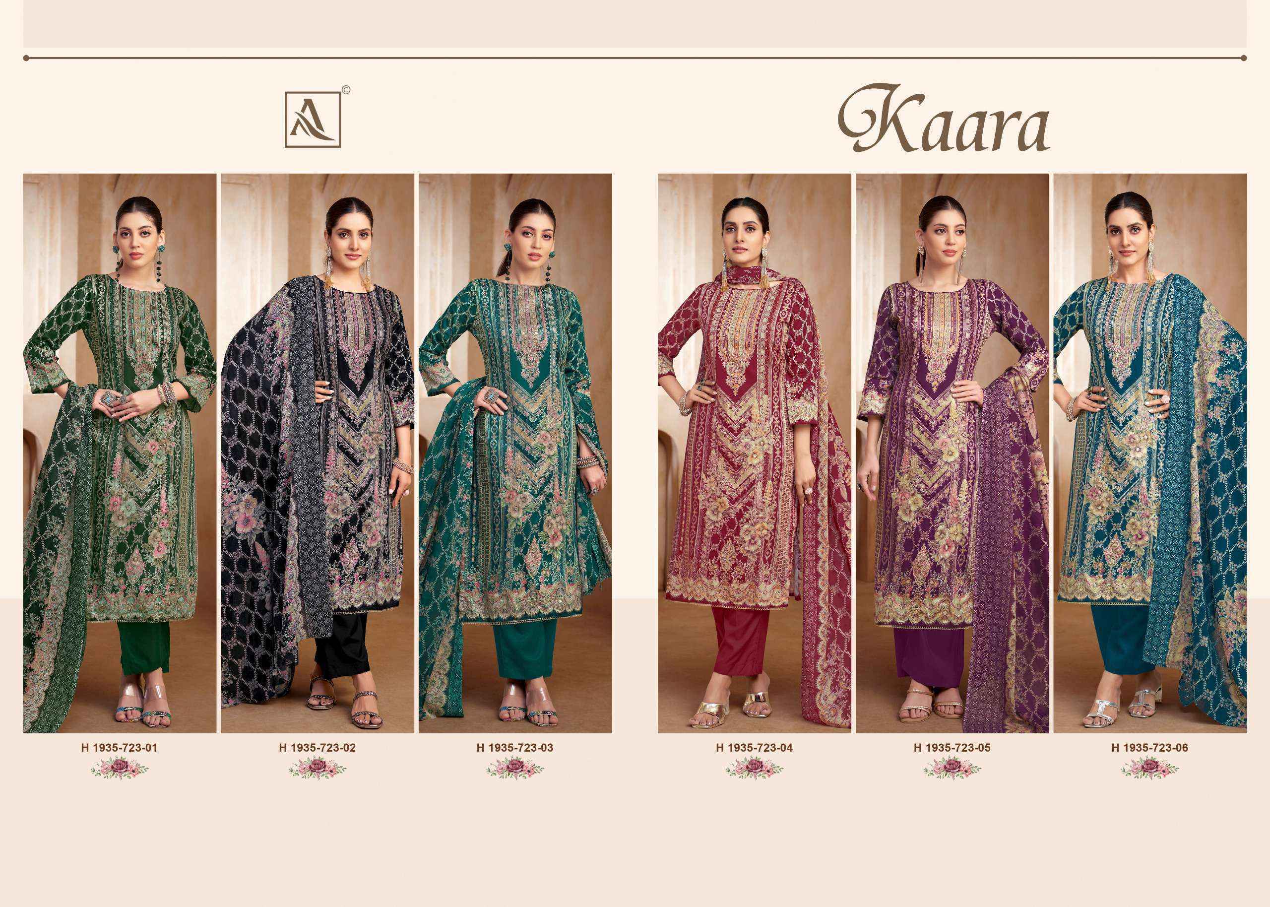 Alok Kaara Cotton Dress Material 6 pcs Catalogue
