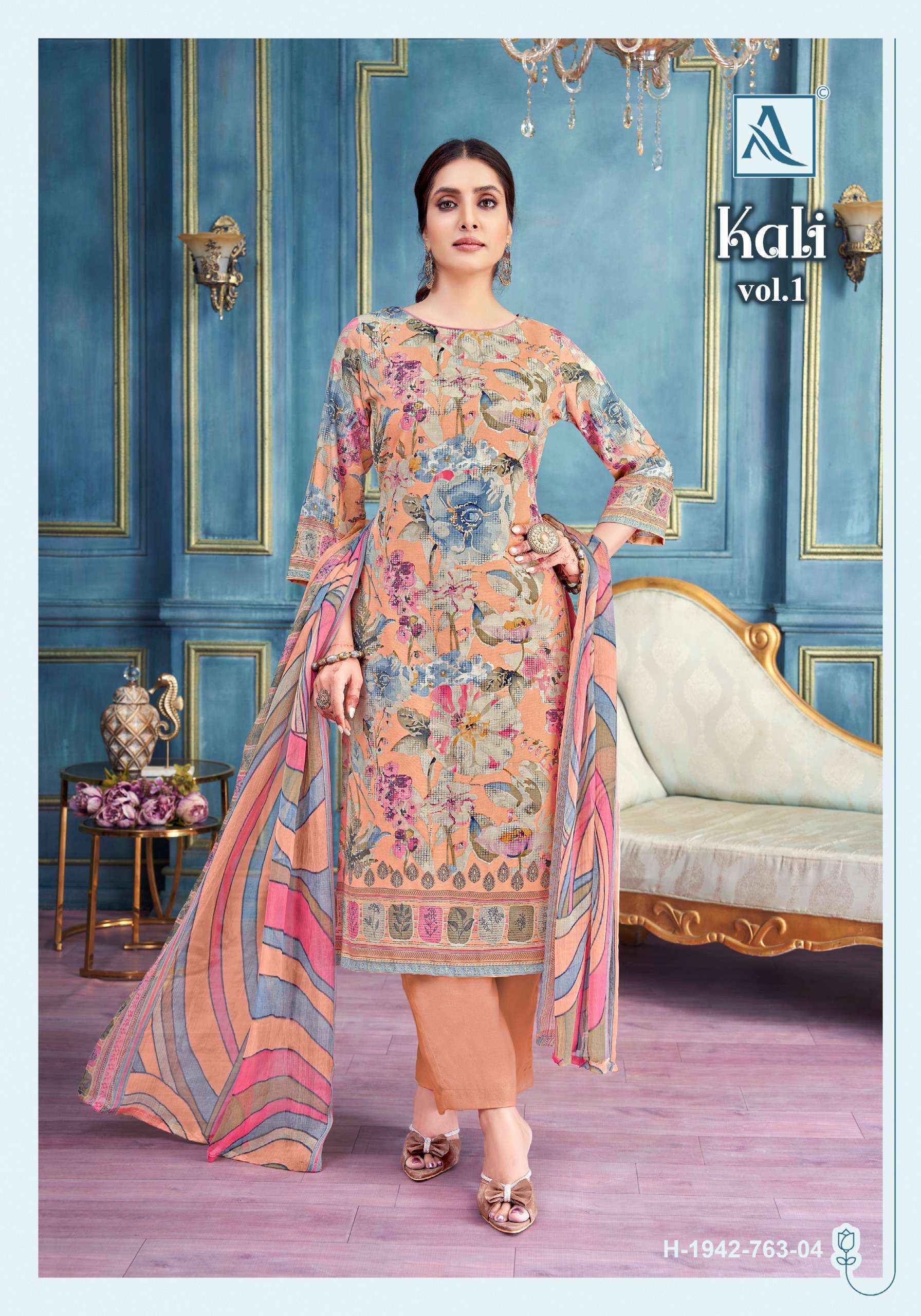 Alok Kali Viscouse Dress Material 4 pcs Catalogue