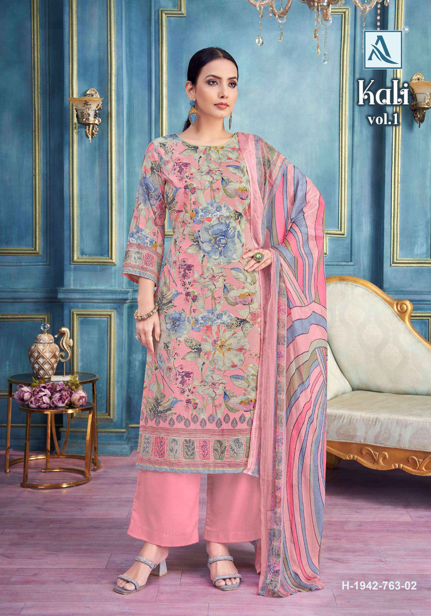 Alok Kali Viscouse Dress Material 4 pcs Catalogue