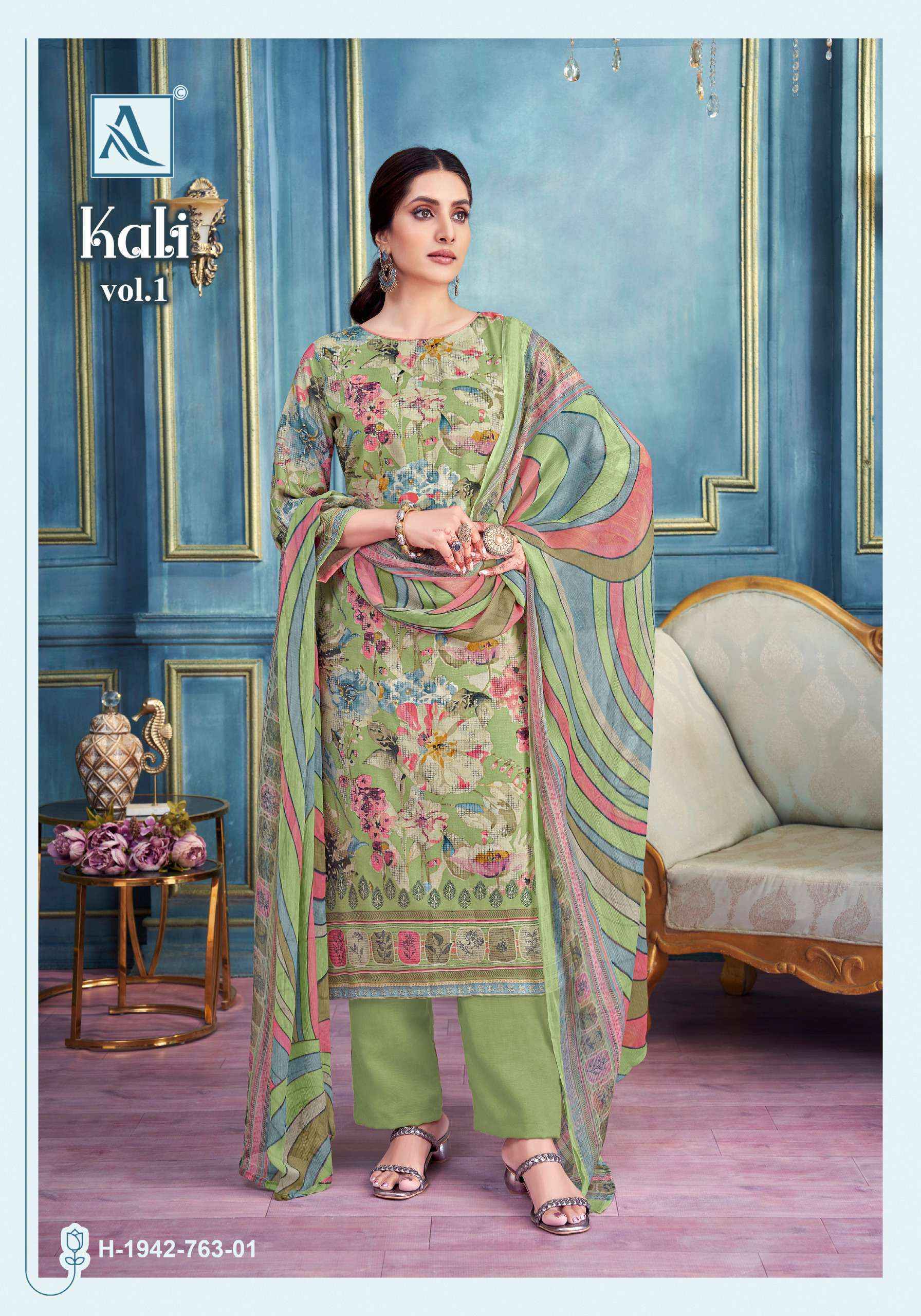 Alok Kali Viscouse Dress Material 4 pcs Catalogue