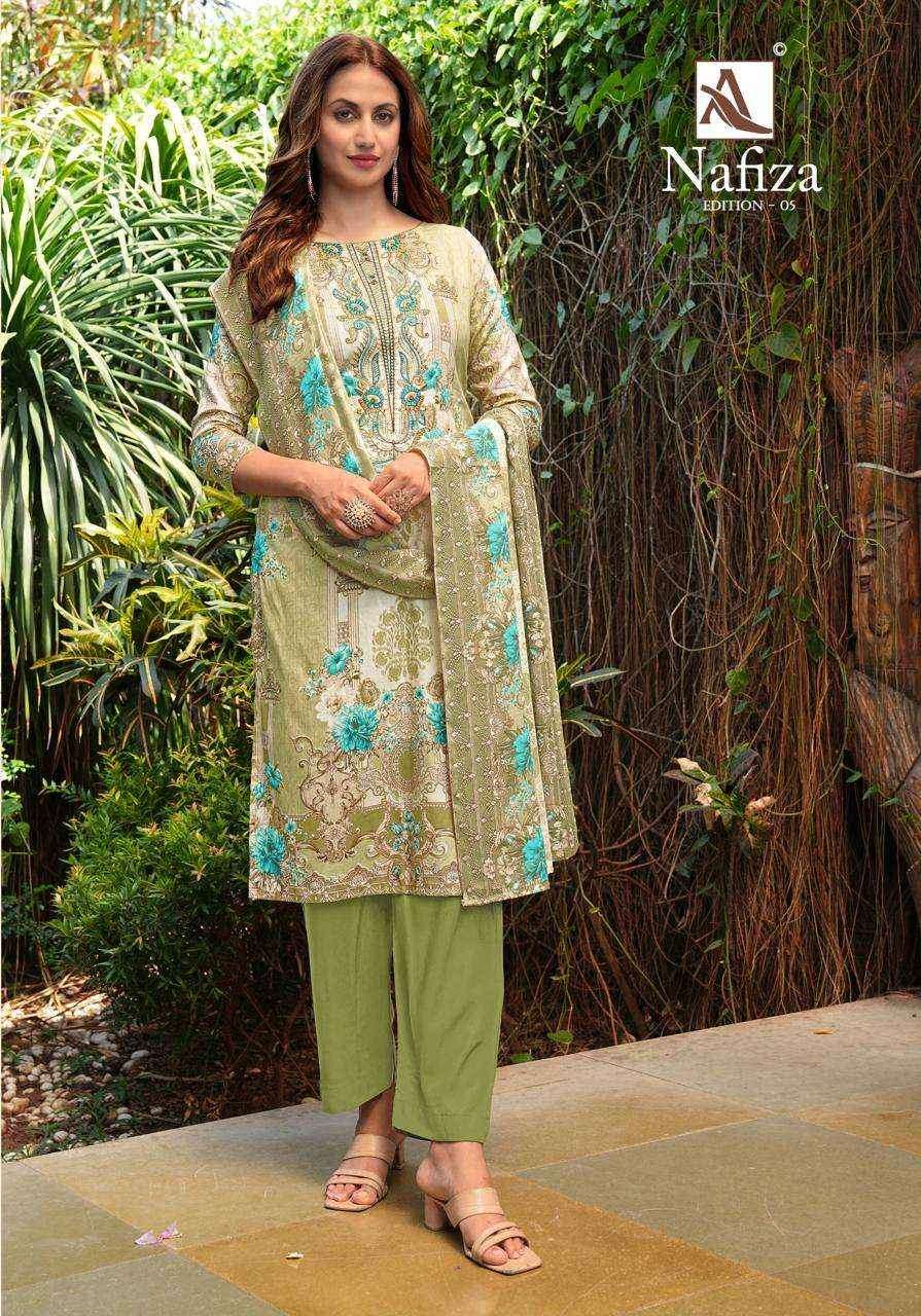 Alok Nafiza Editon-5 Cambric Cotton Dress Material (8 pcs Catalogue)