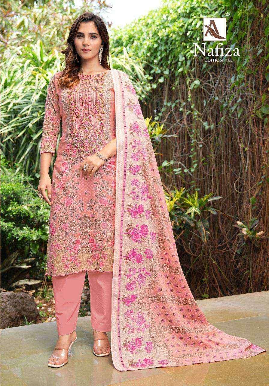 Alok Nafiza Editon-5 Cambric Cotton Dress Material (8 pcs Catalogue)