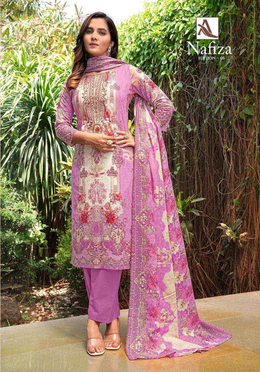 Alok Nafiza Editon-5 Cambric Cotton Dress Material (8 pcs Catalogue)
