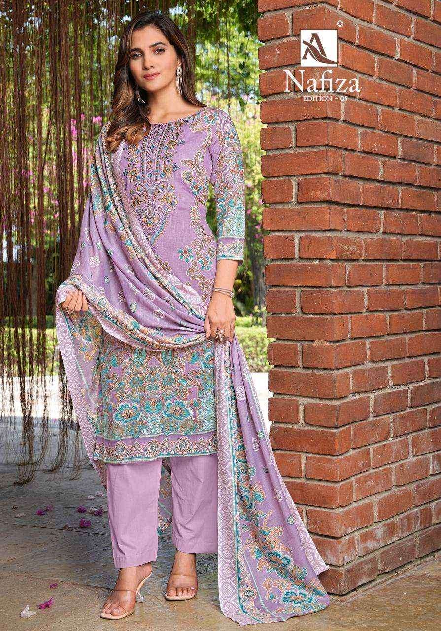 Alok Nafiza Editon-5 Cambric Cotton Dress Material (8 pcs Catalogue)