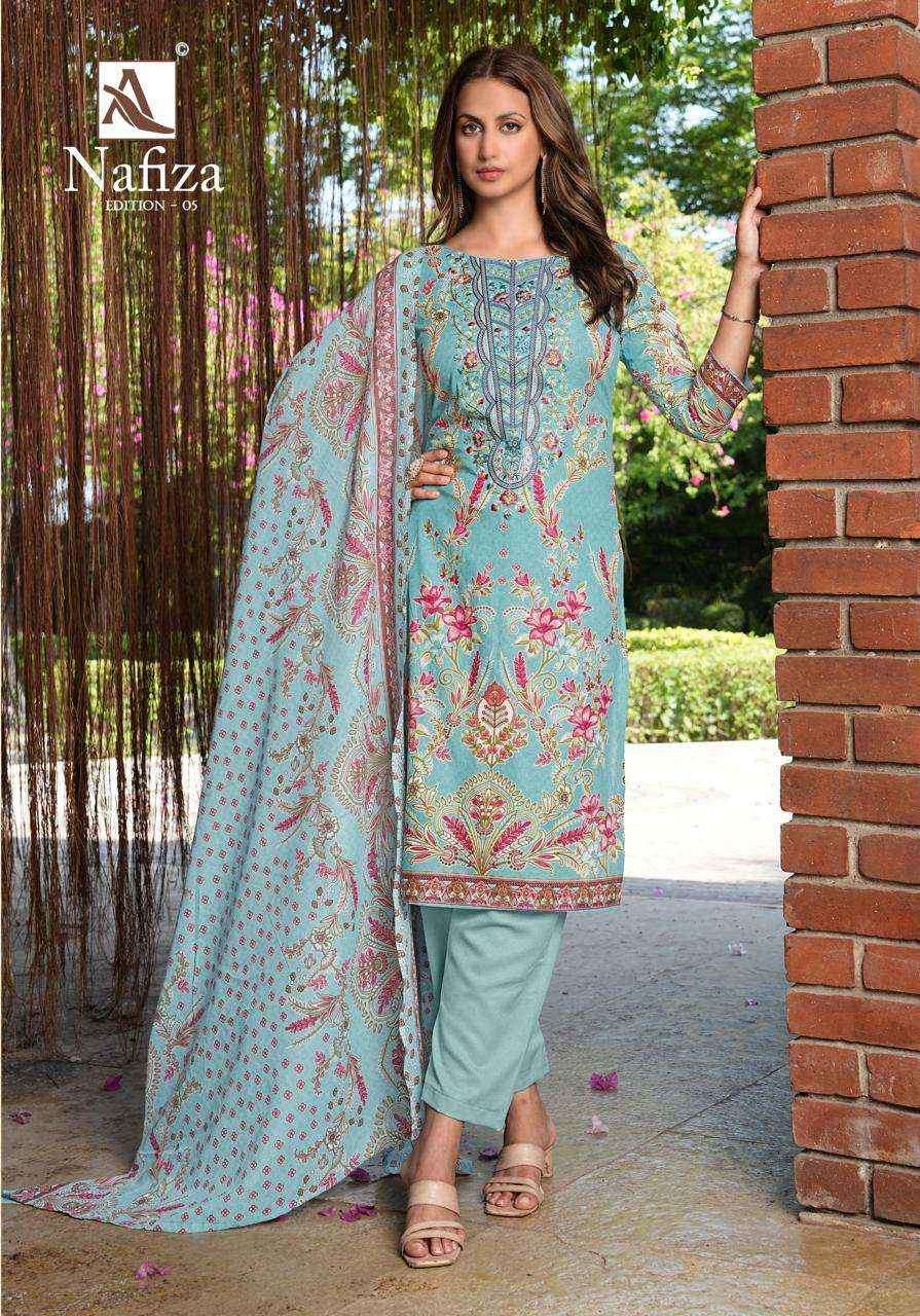 Alok Nafiza Editon-5 Cambric Cotton Dress Material (8 pcs Catalogue)