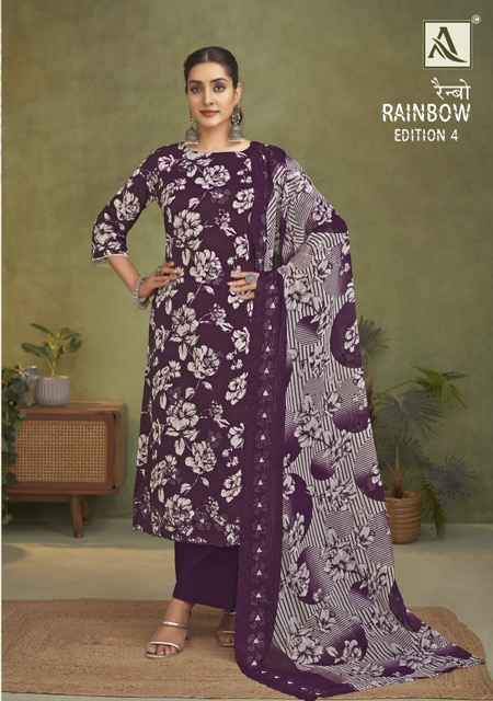 Alok Rainbow Edition-4 Cotton Dress Material (6 pcs Catalogue)