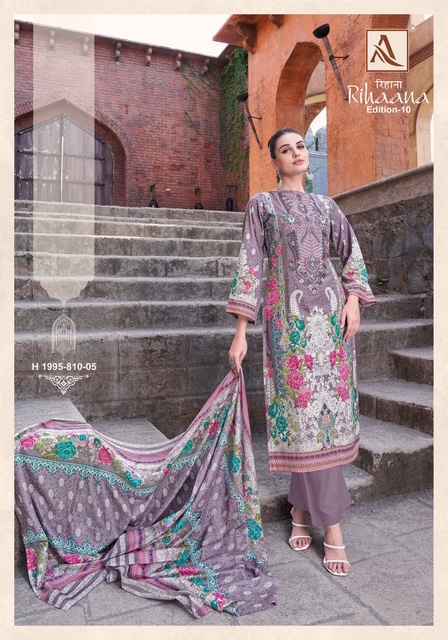 Alok Rihaana Edition-10 Cotton Dress Material (8 pcs Catalogue)