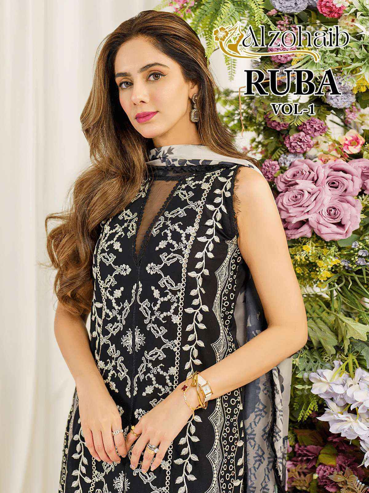 Alzohaib Ruba Vol-1 Cotton Dress Material (4 pcs Catalogue)
