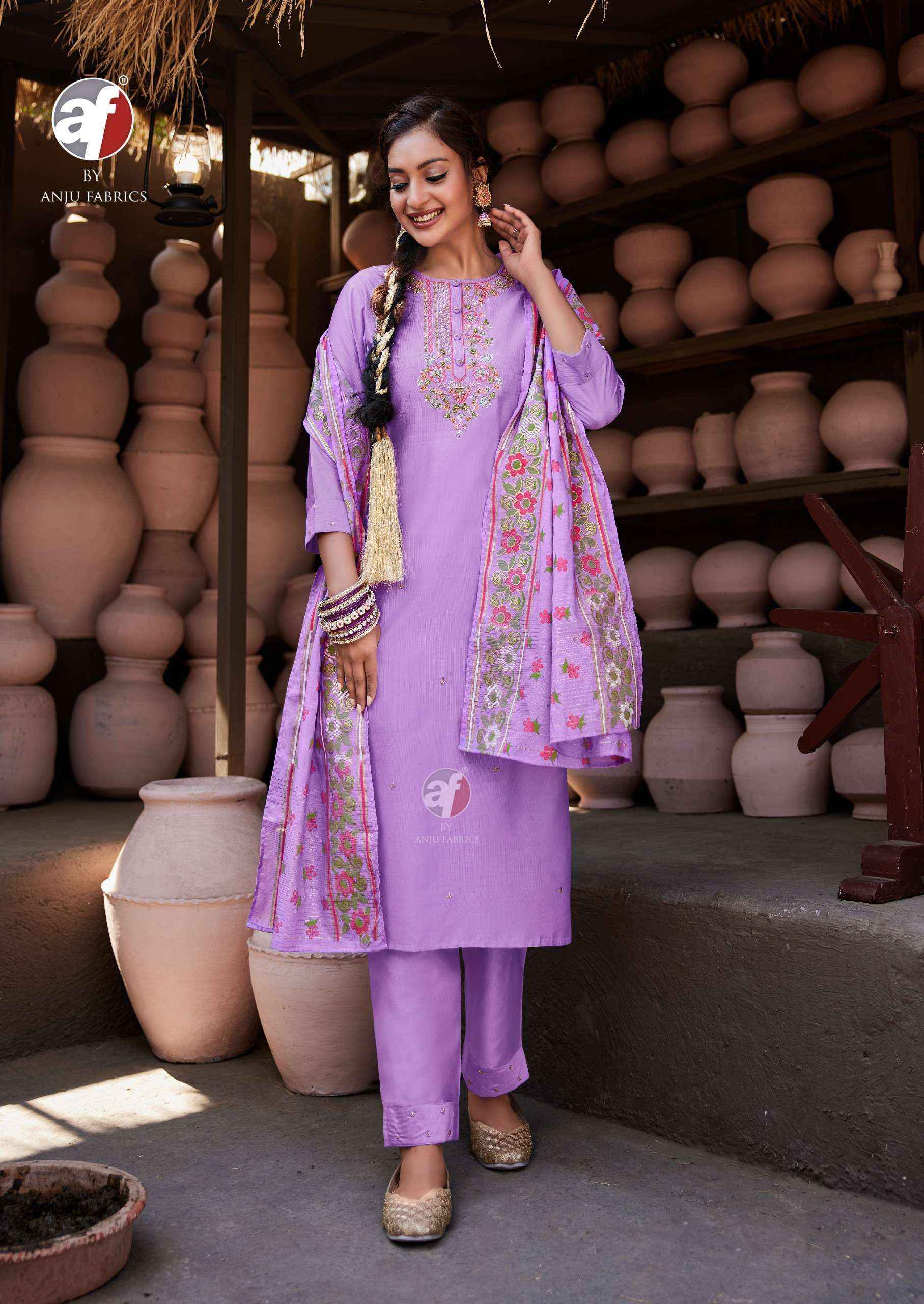Anju Fabrics Once More Vol-5 Viscose Readymade Suit (6 pcs Catalogue)